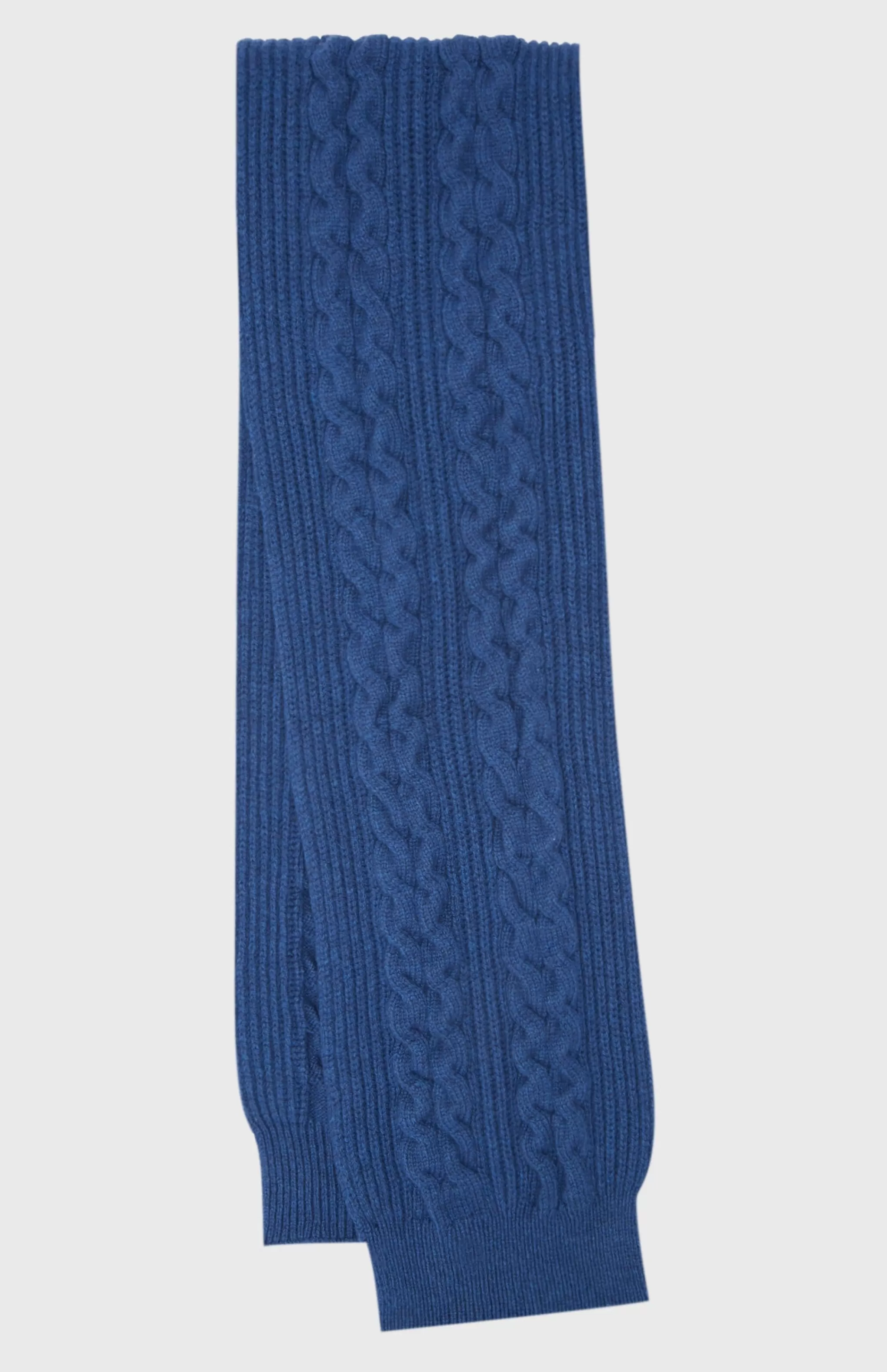 Shop All Over Rib And Cable Detail Scarf In Storm Blue Men/Women Scarves