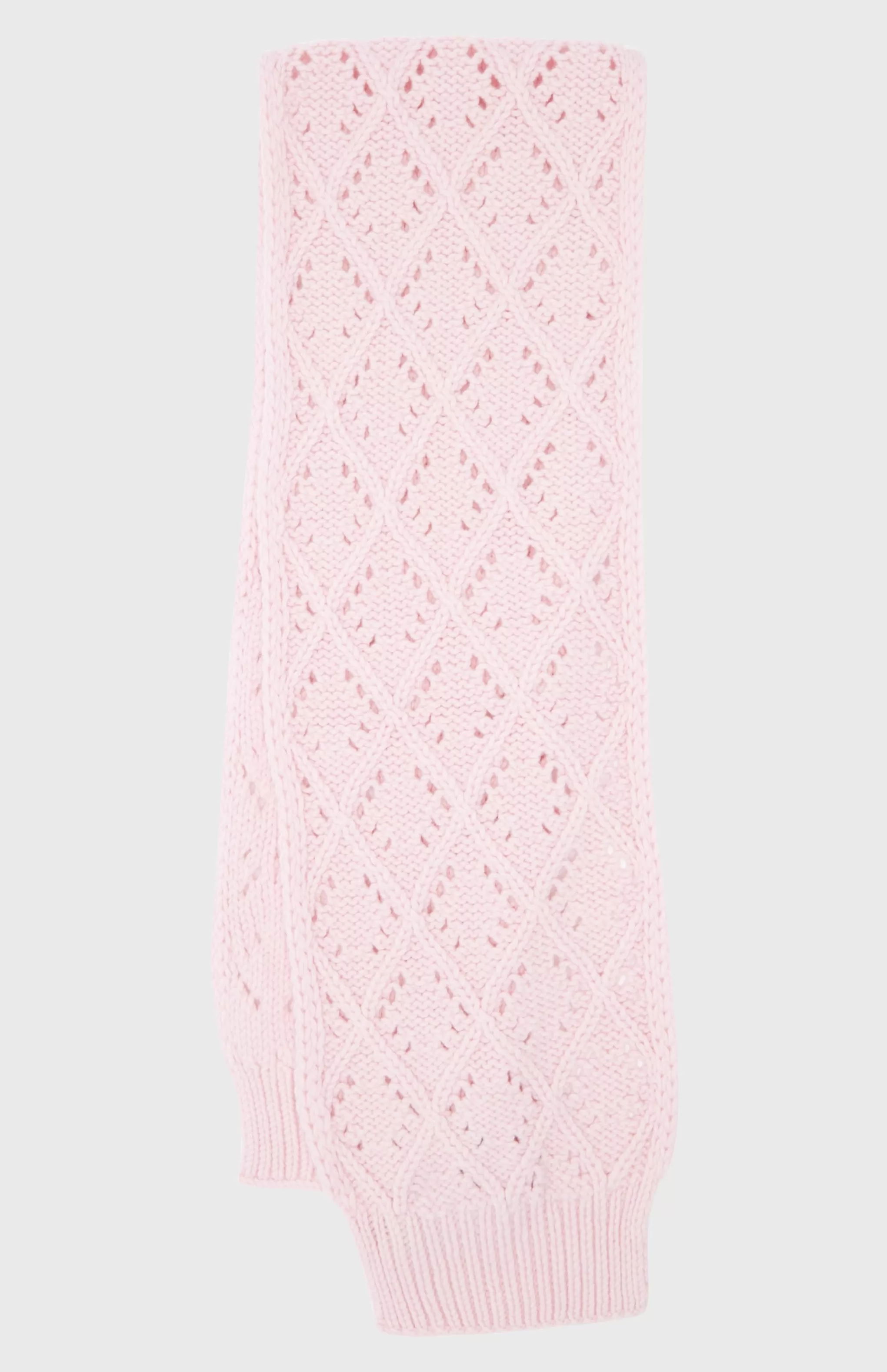 Outlet Allover Diamond Eyelet Stitch Scarf In Powder Pink Men/Women Scarves