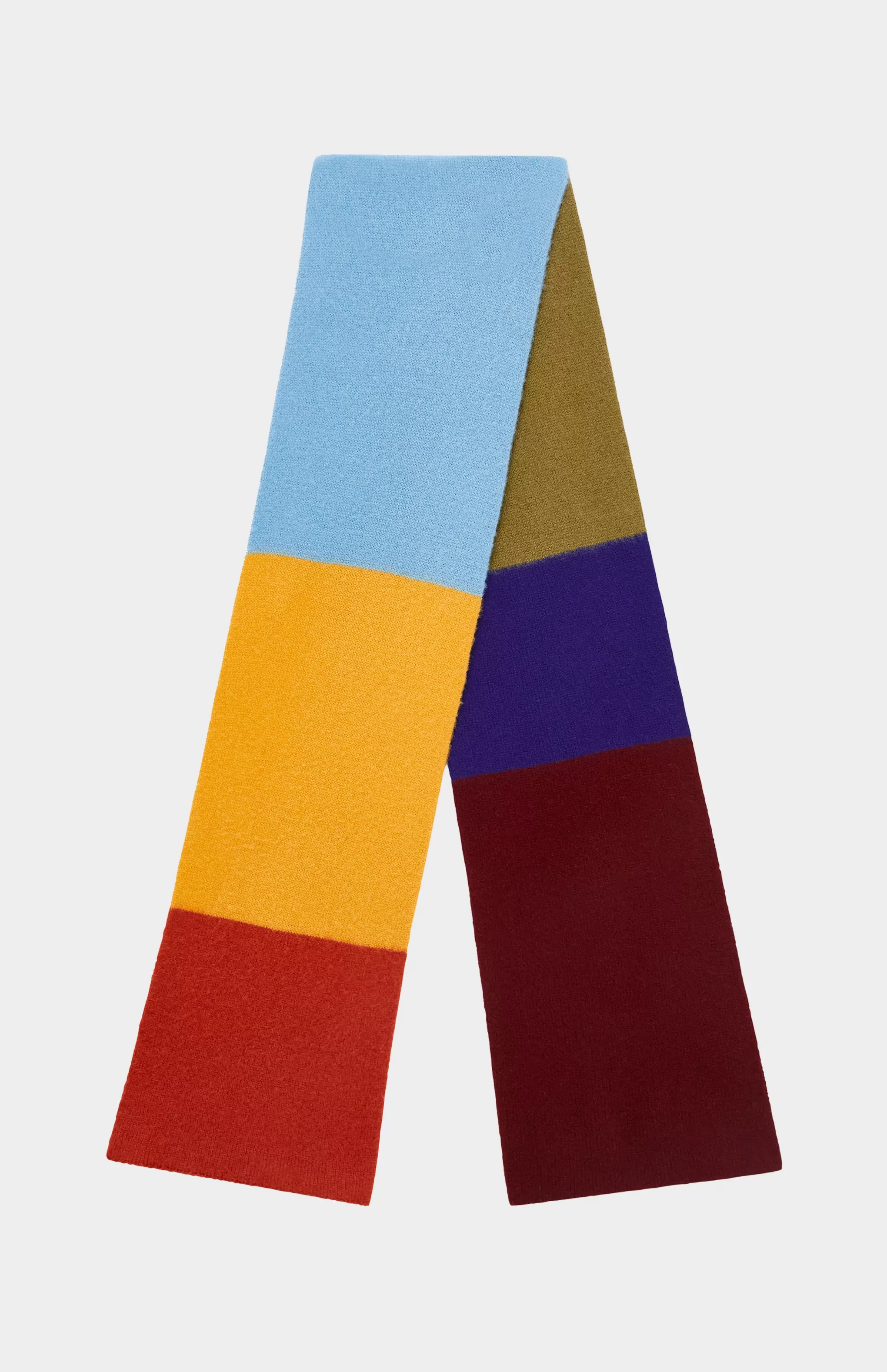 Best Sale Brushed Multi-colour Lambswool Scarf In Block Stripes Men/Women Gifts For Women