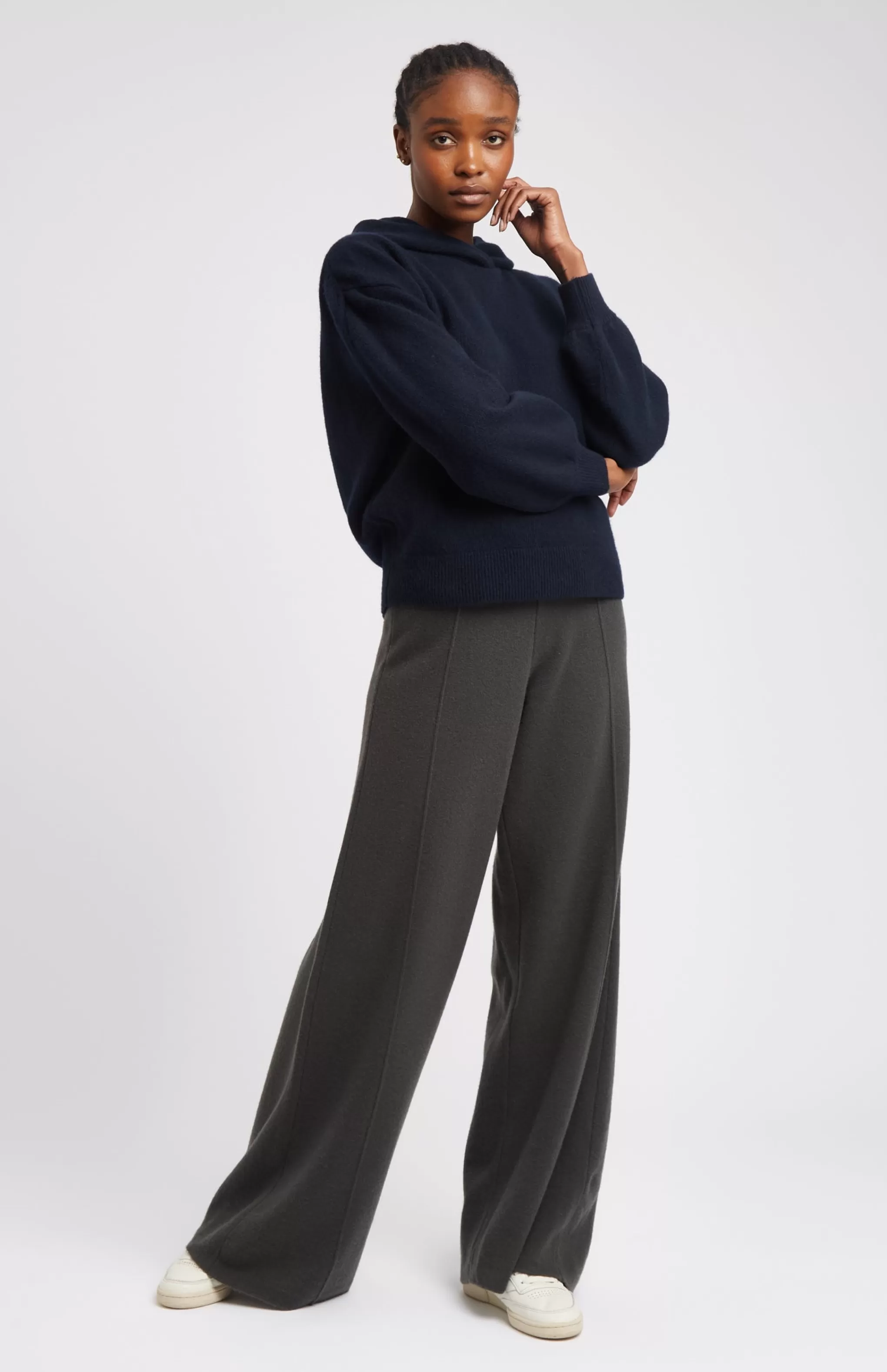 Sale Cashmere Blend Hoodie In Indigo Men/Women Loungewear