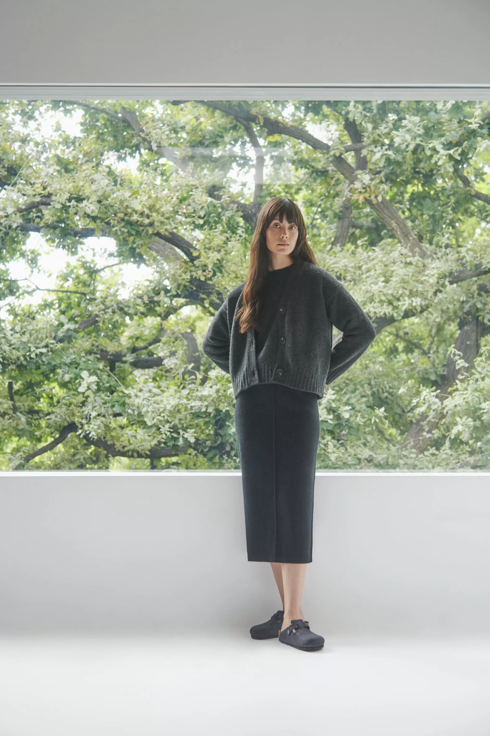 Shop Cashmere Blend Pencil Skirt In Black Men/Women Skirts