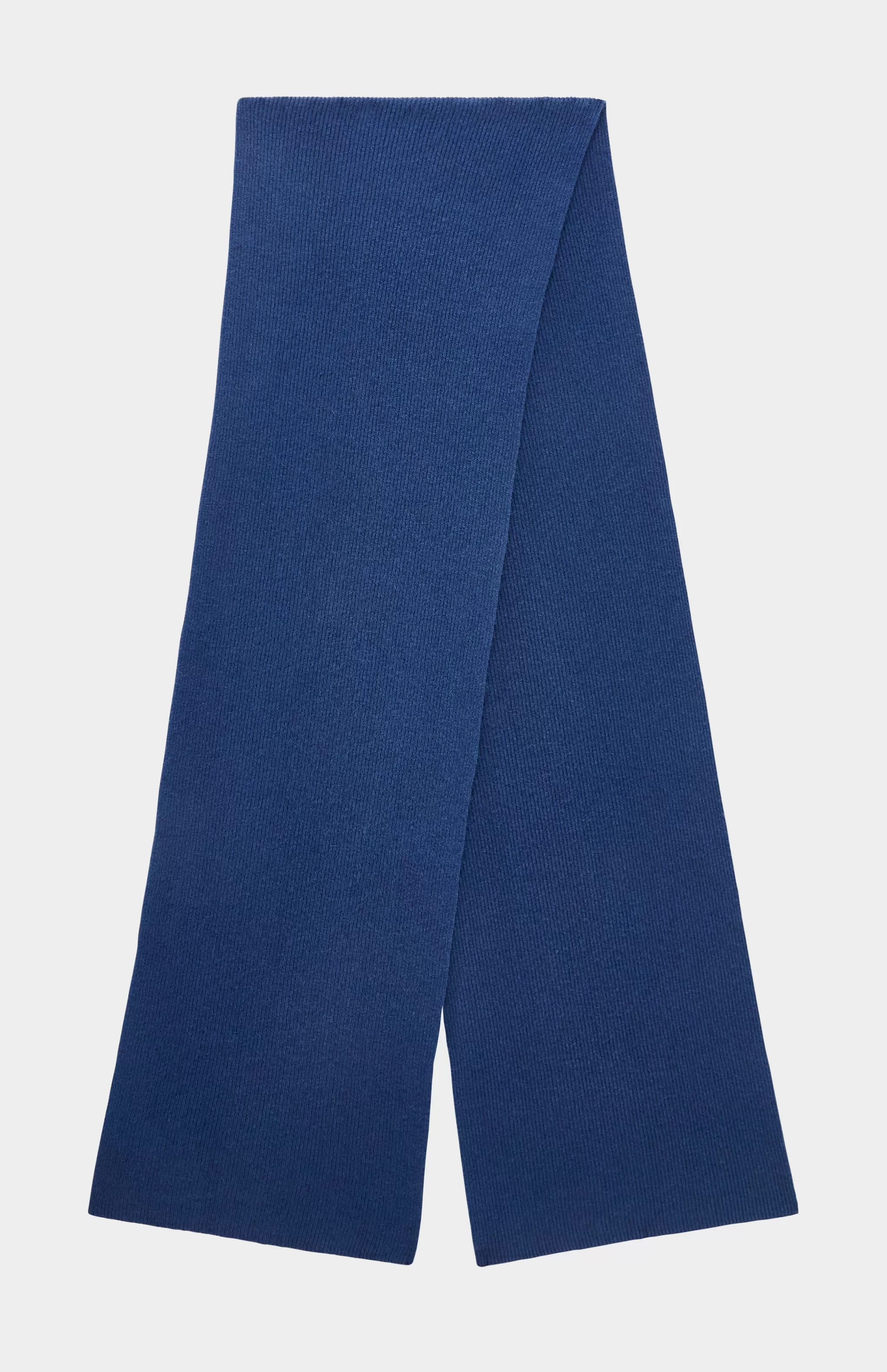Outlet Cashmere Blend Scarf With Allover Fine Rib In Night Sky Men/Women Scarves