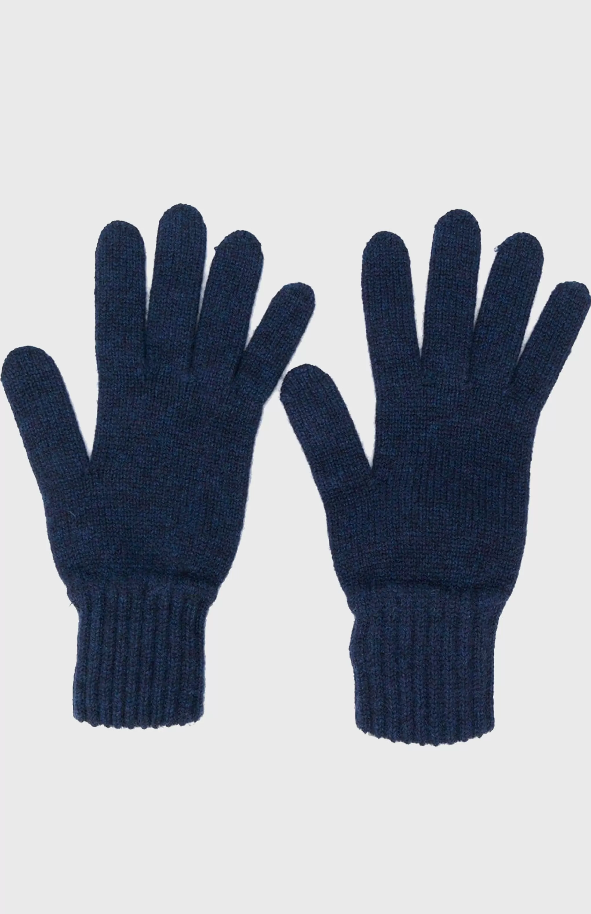 Hot Cashmere Contrast Cuff Gloves In Ink Men Gifts for Men