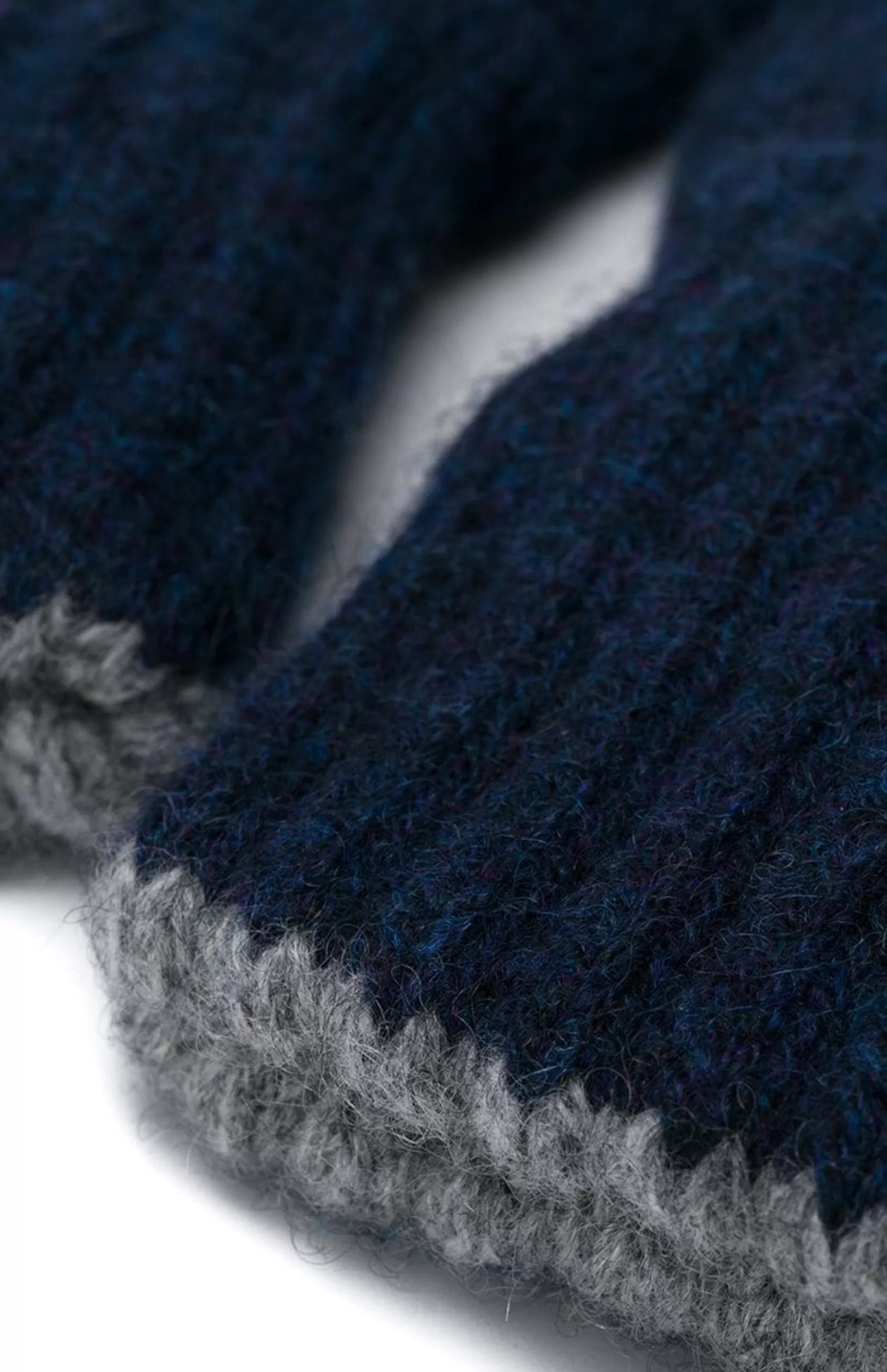 Hot Cashmere Contrast Cuff Gloves In Ink Men Gifts for Men