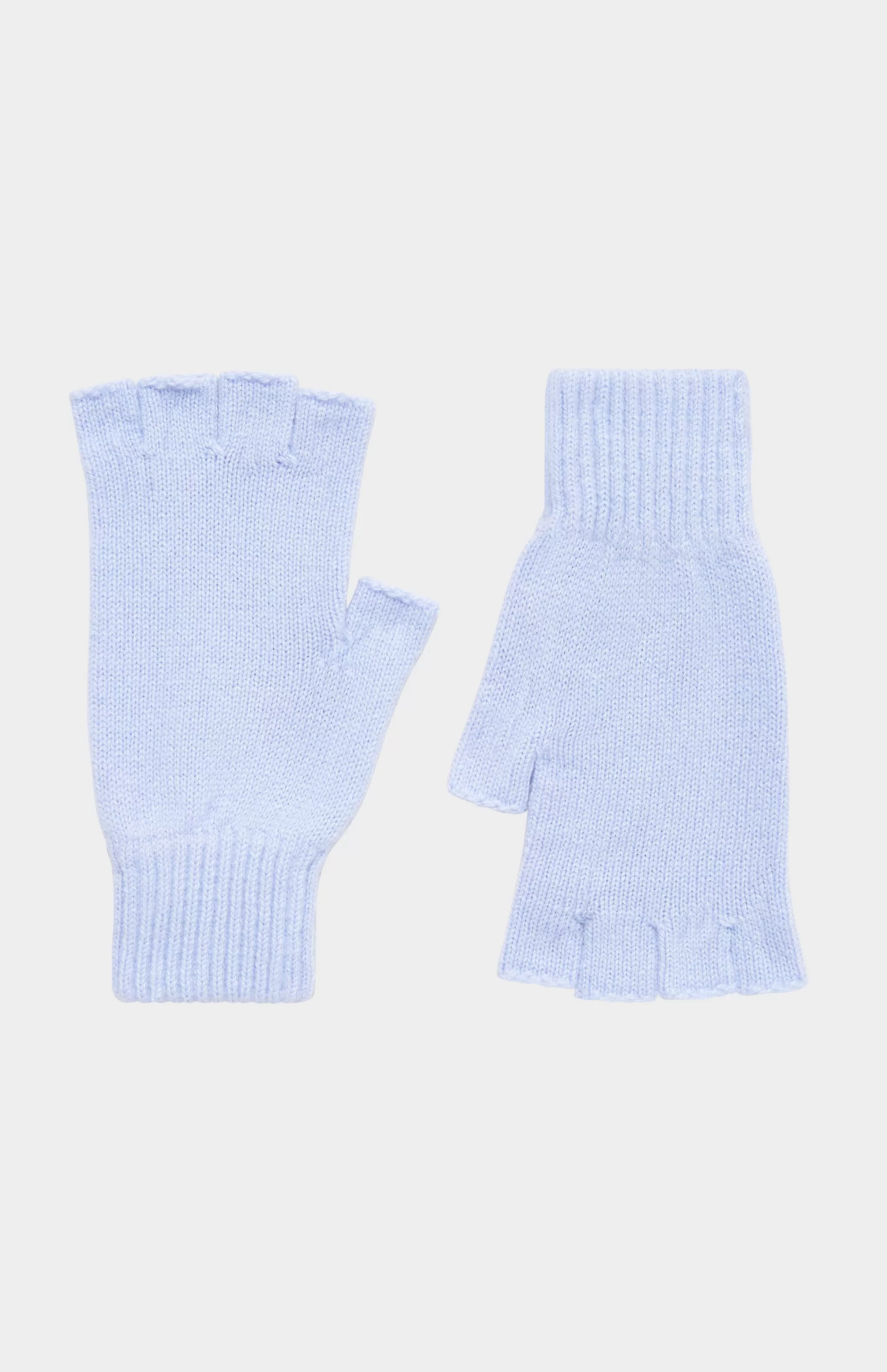 Flash Sale Cosy Cashmere Fingerless Glove In Baby Blue Men/Women Made in Scotland