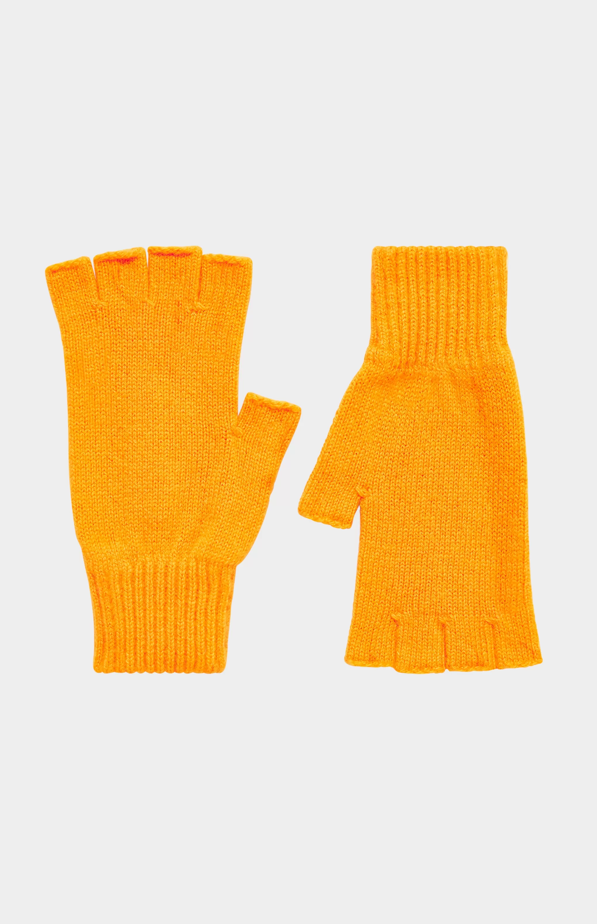 Fashion Cosy Cashmere Fingerless Glove In Orange Men/Women Gifts For Women