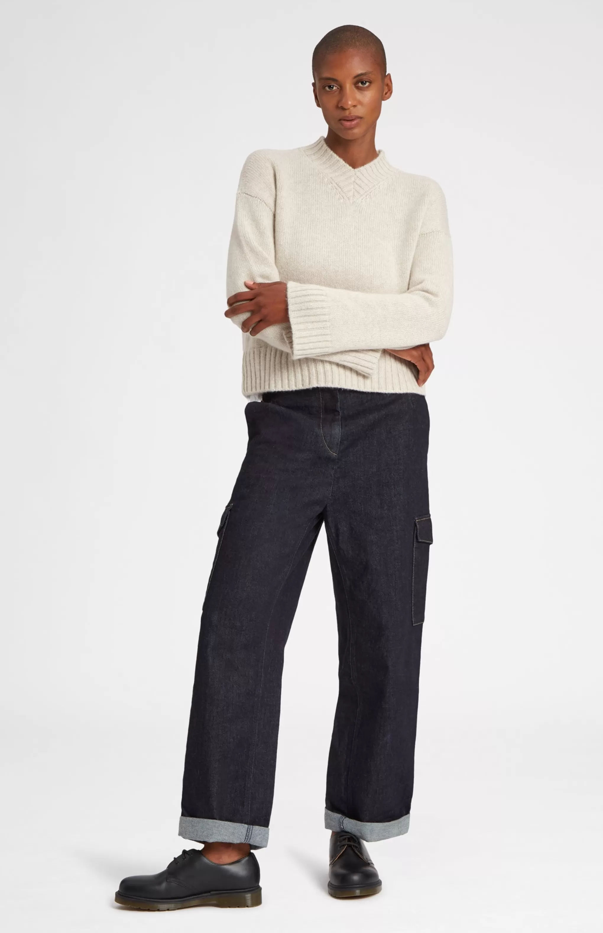 Sale Cosy Cashmere Jumper In Oatmeal Men/Women Gifts For Women
