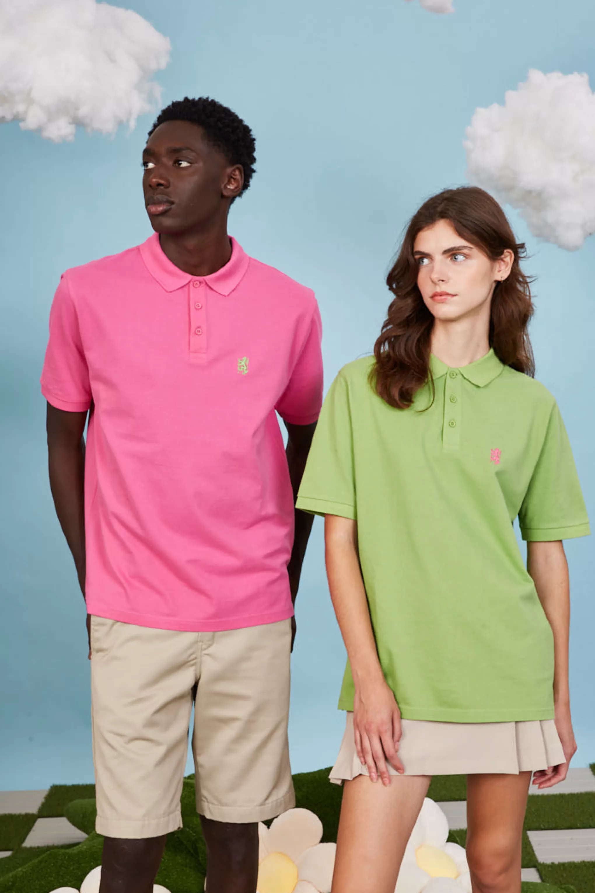 Outlet Cotton Heritage Golf Polo Shirt In Field Green Men Pringle Heritage Unisex Collections