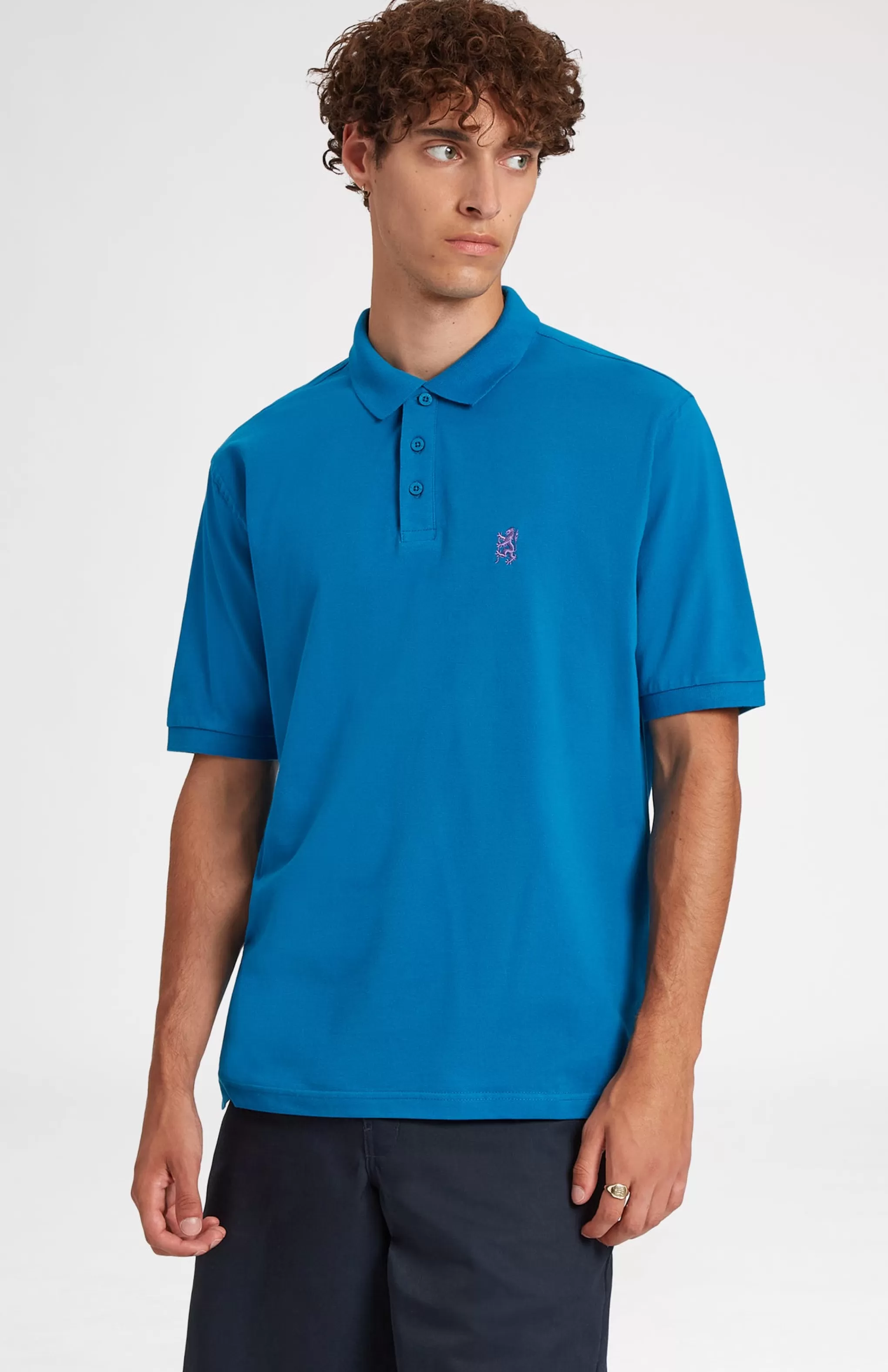 Fashion Cotton Heritage Golf Polo Shirt In Lagoon Men Polo Shirts