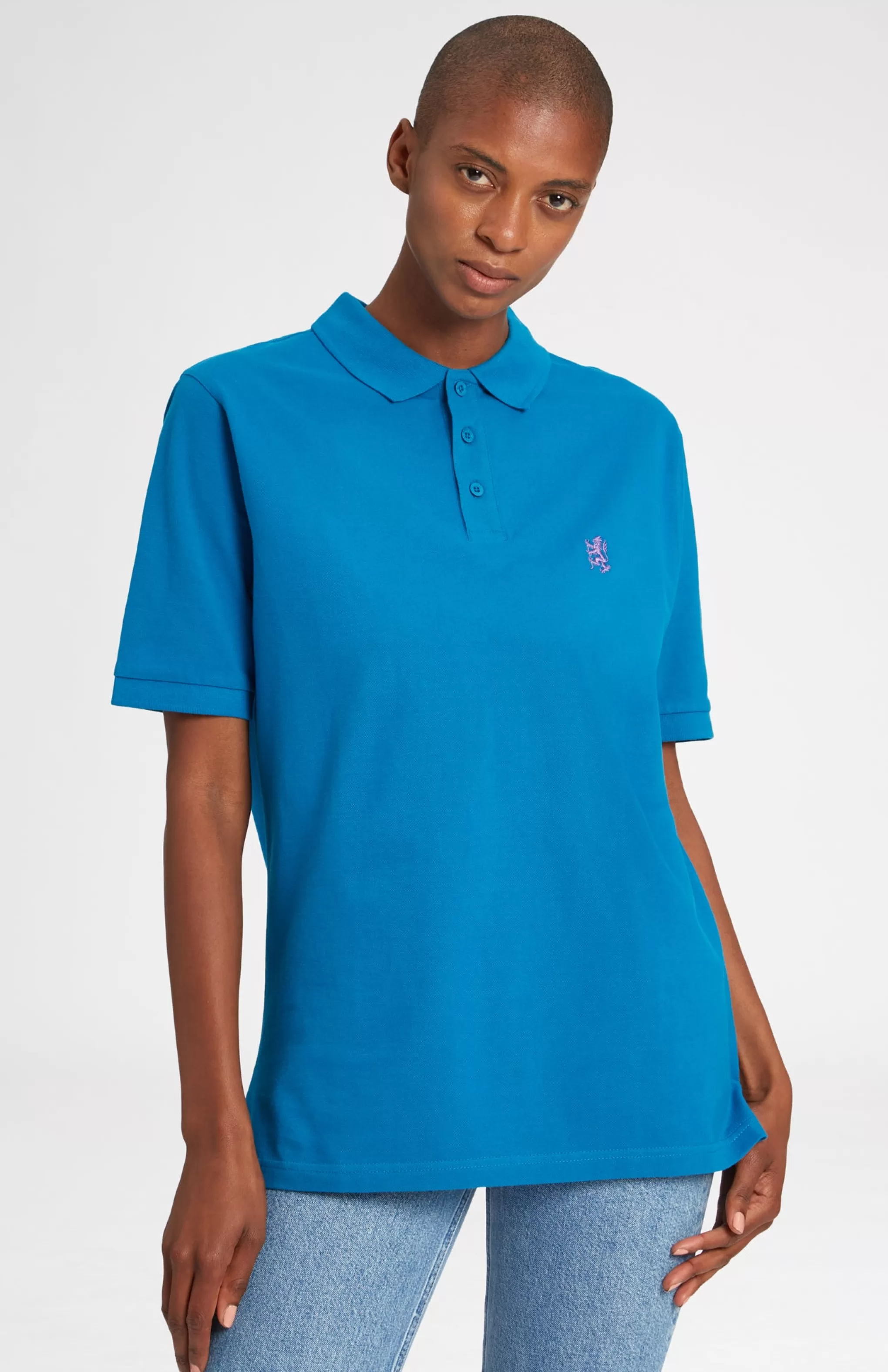 Flash Sale Cotton Heritage Golf Polo Shirt In Lagoon Men Pringle Heritage Unisex Collections