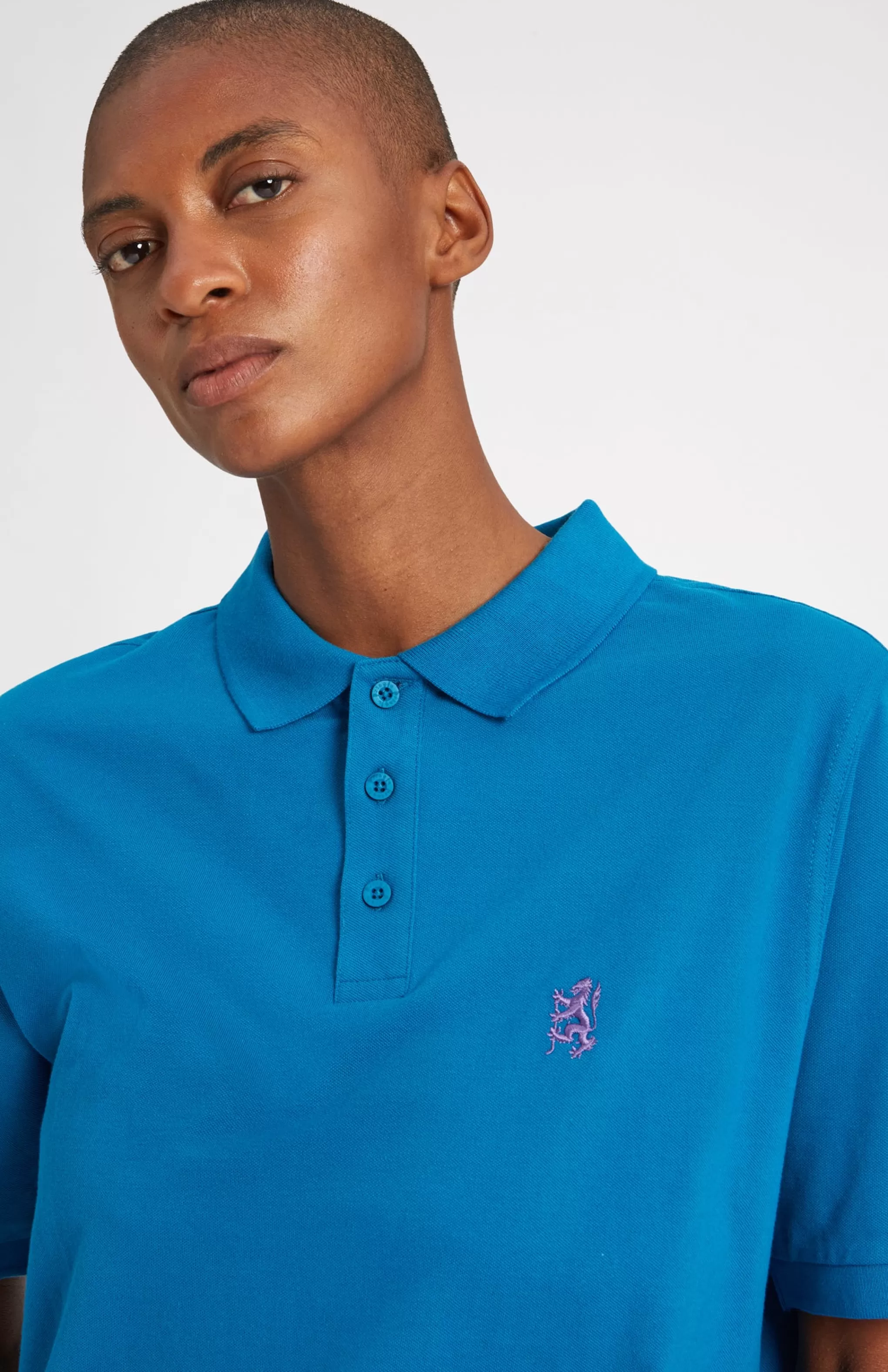 Flash Sale Cotton Heritage Golf Polo Shirt In Lagoon Men Pringle Heritage Unisex Collections