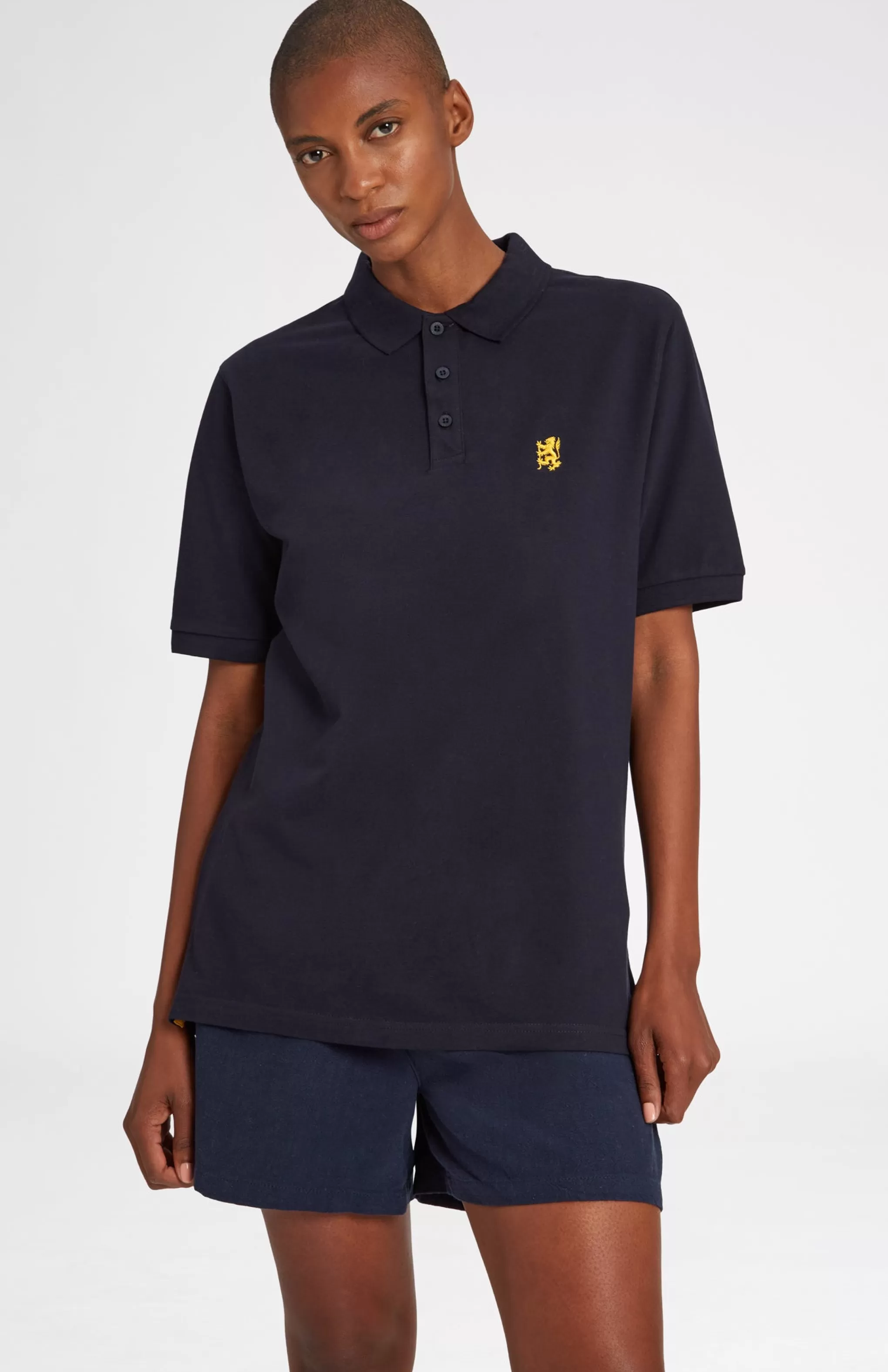 Best Cotton Heritage Golf Polo Shirt In Navy Men Pringle Heritage Unisex Collections