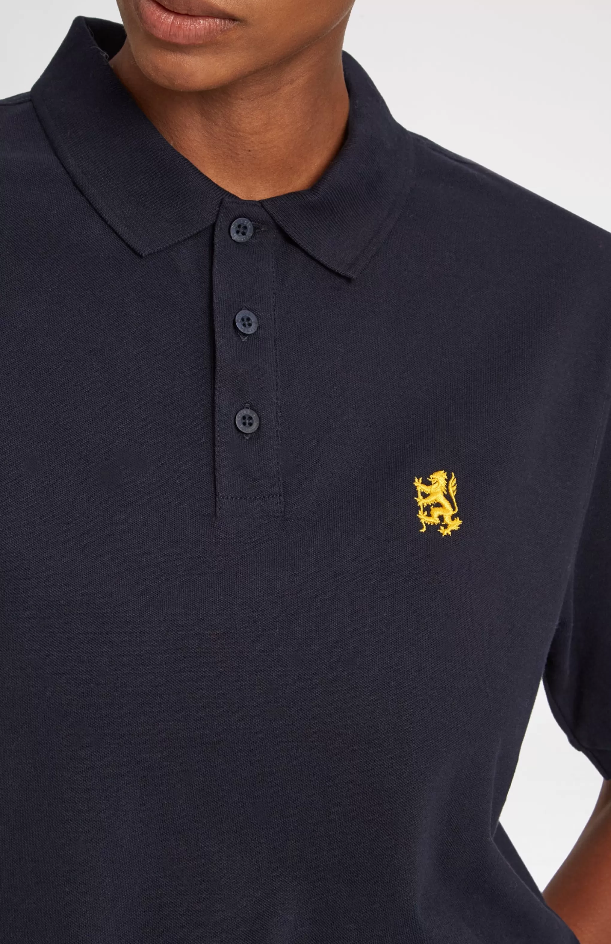 Best Cotton Heritage Golf Polo Shirt In Navy Men Pringle Heritage Unisex Collections