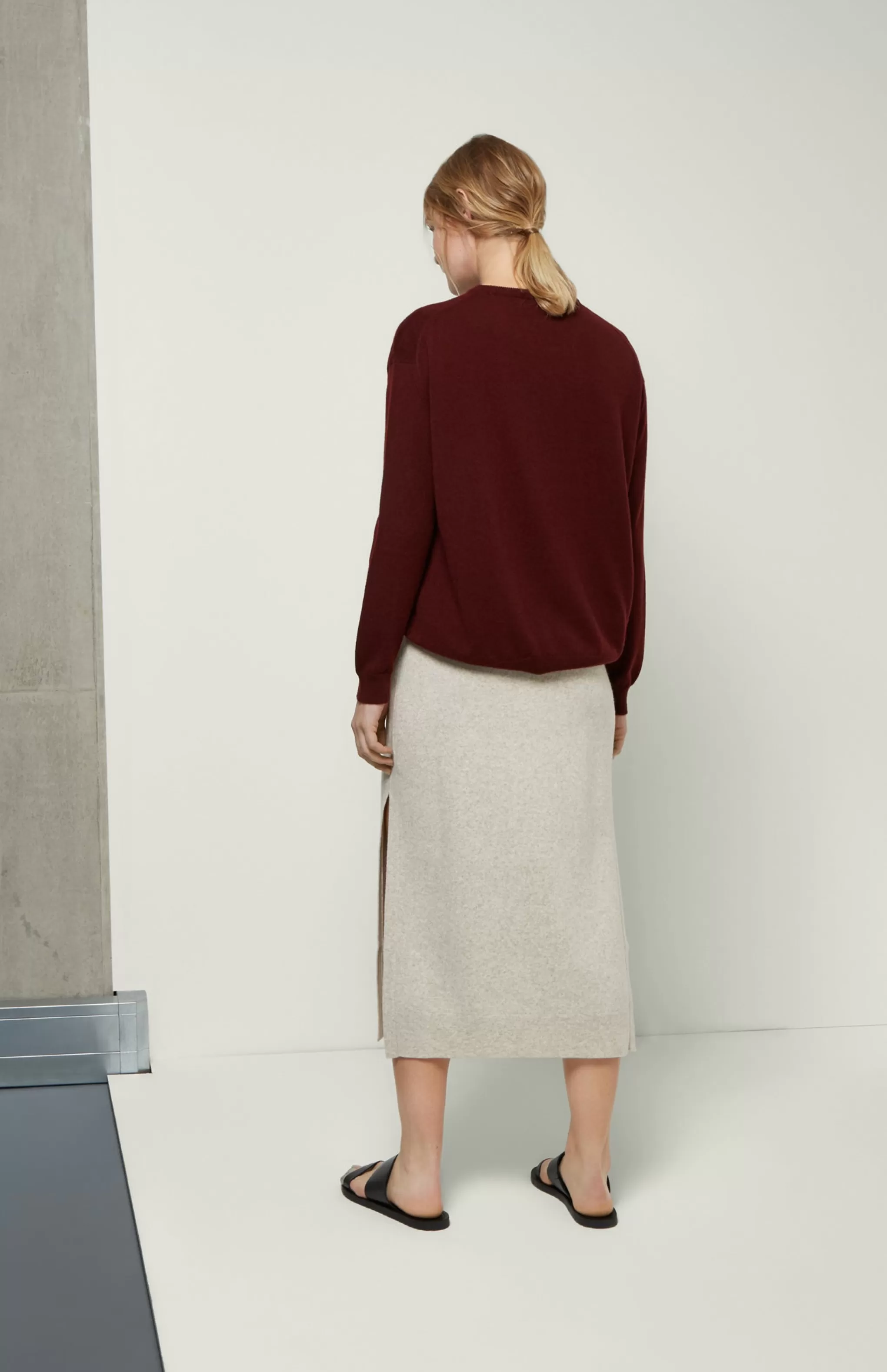 Shop Long Skirt In Oatmeal Men/Women Skirts