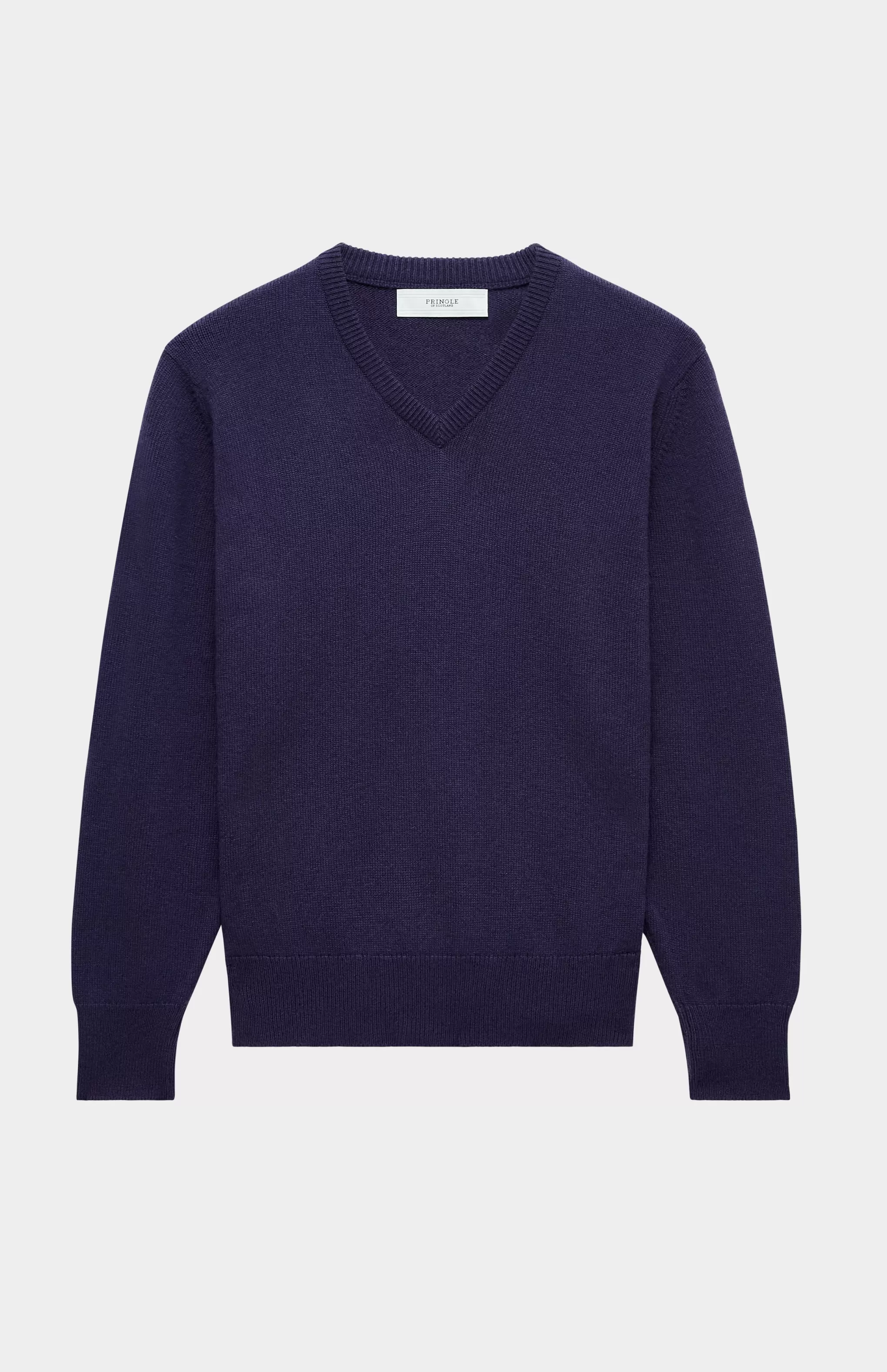 Shop Mens 4 Ply V Neck Cashmere Jumper In Indigo Men Classic Cashmere