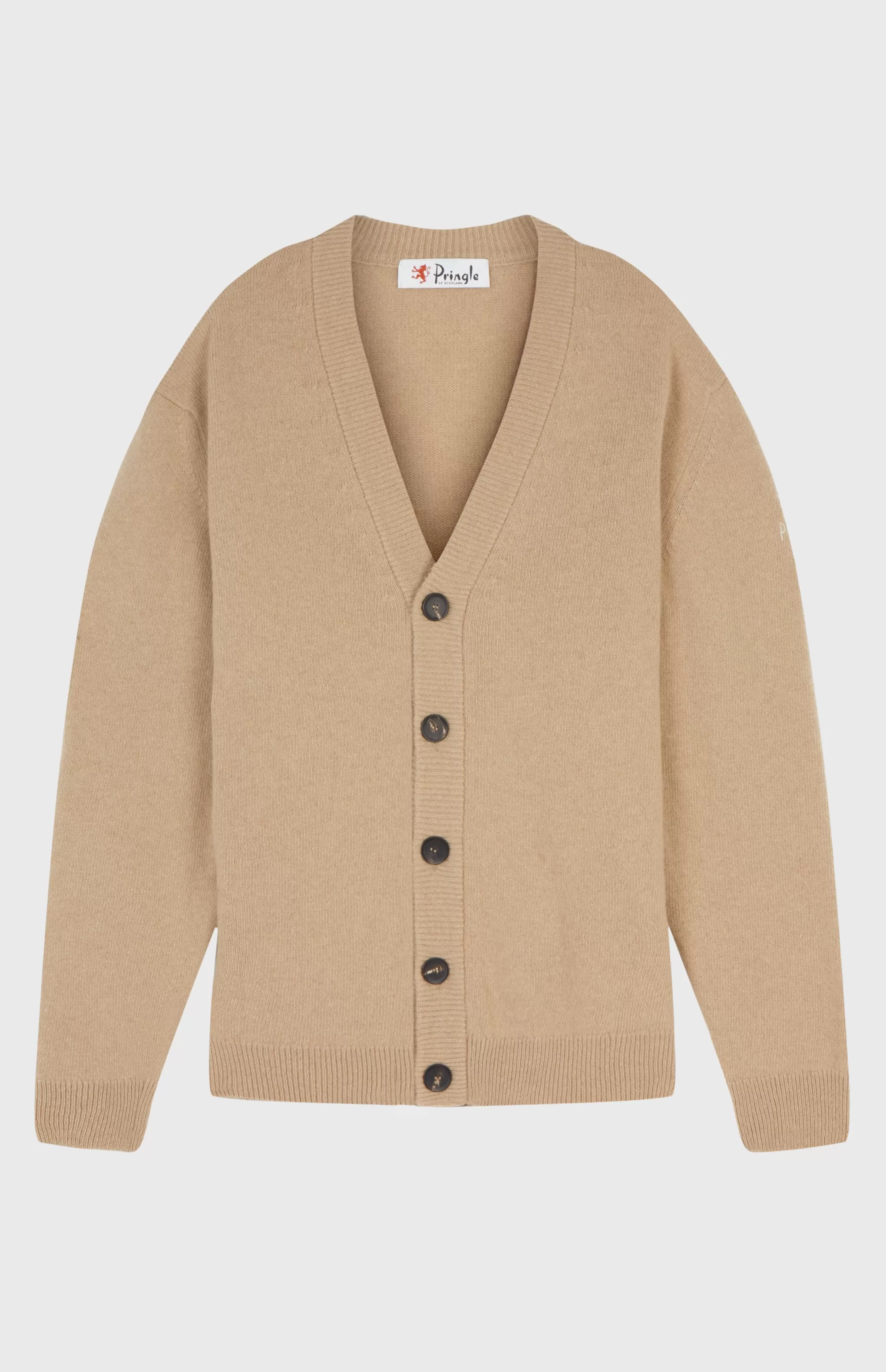 Shop Men's Archive Lambswool Blend Cardigan In Camel Men Lambswool