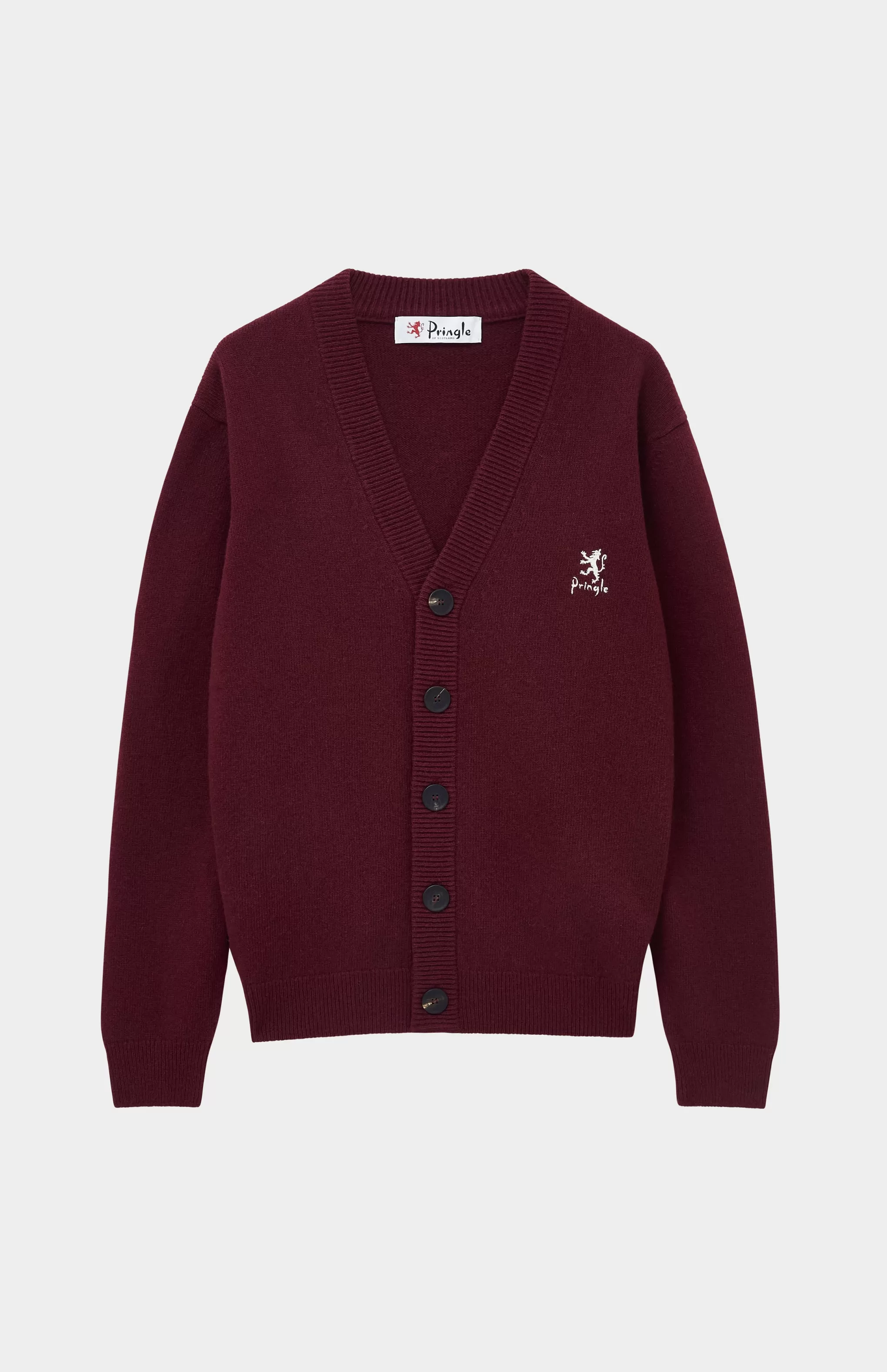 Best Men's Archive Lambswool Blend Cardigan In Claret Men Lambswool
