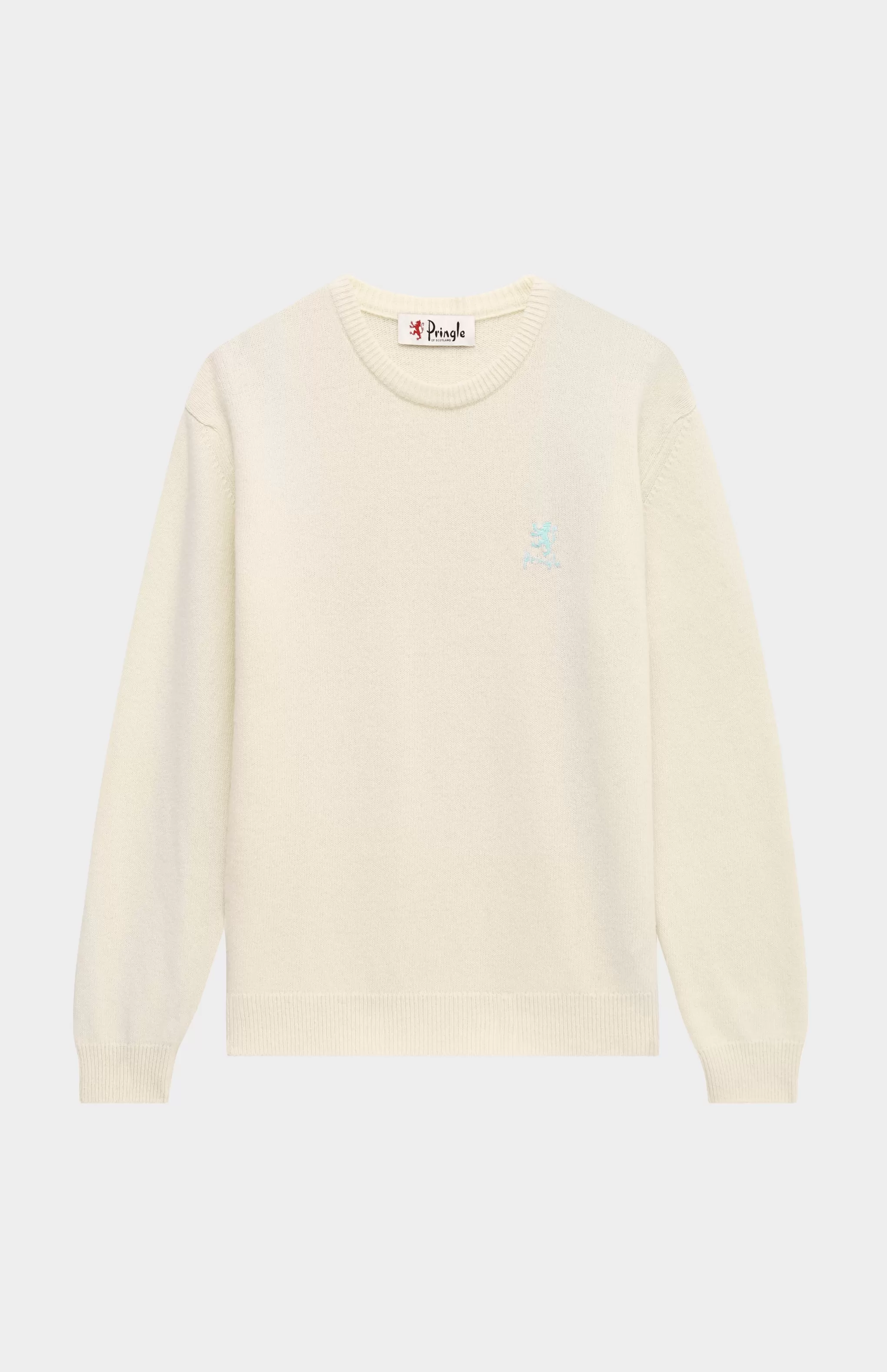 Fashion Men's Archive Round Neck Lambswool Blend Jumper In Ivory Men Round Neck Knits