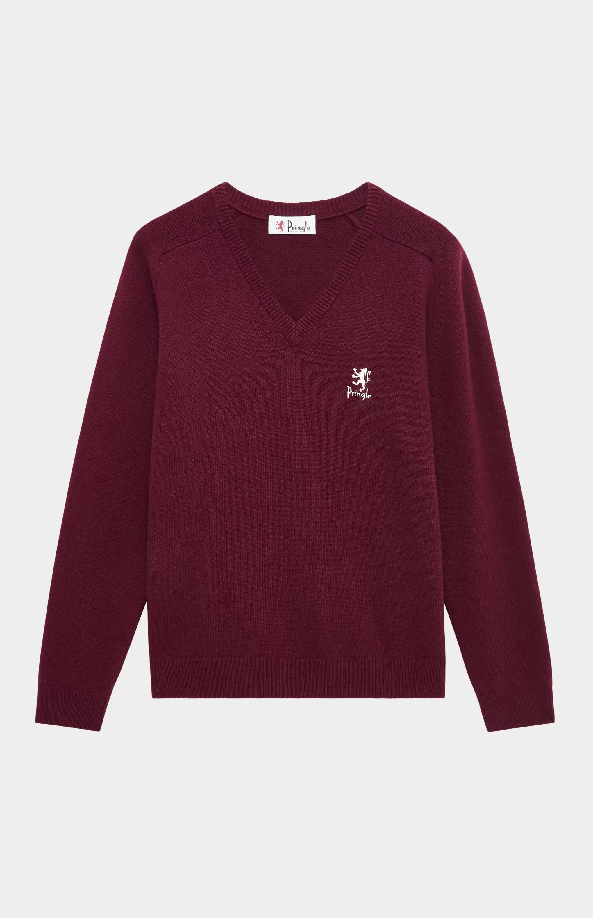 Outlet Men's Archive V Neck Lambswool Blend Jumper In Claret Men Gifts for Men
