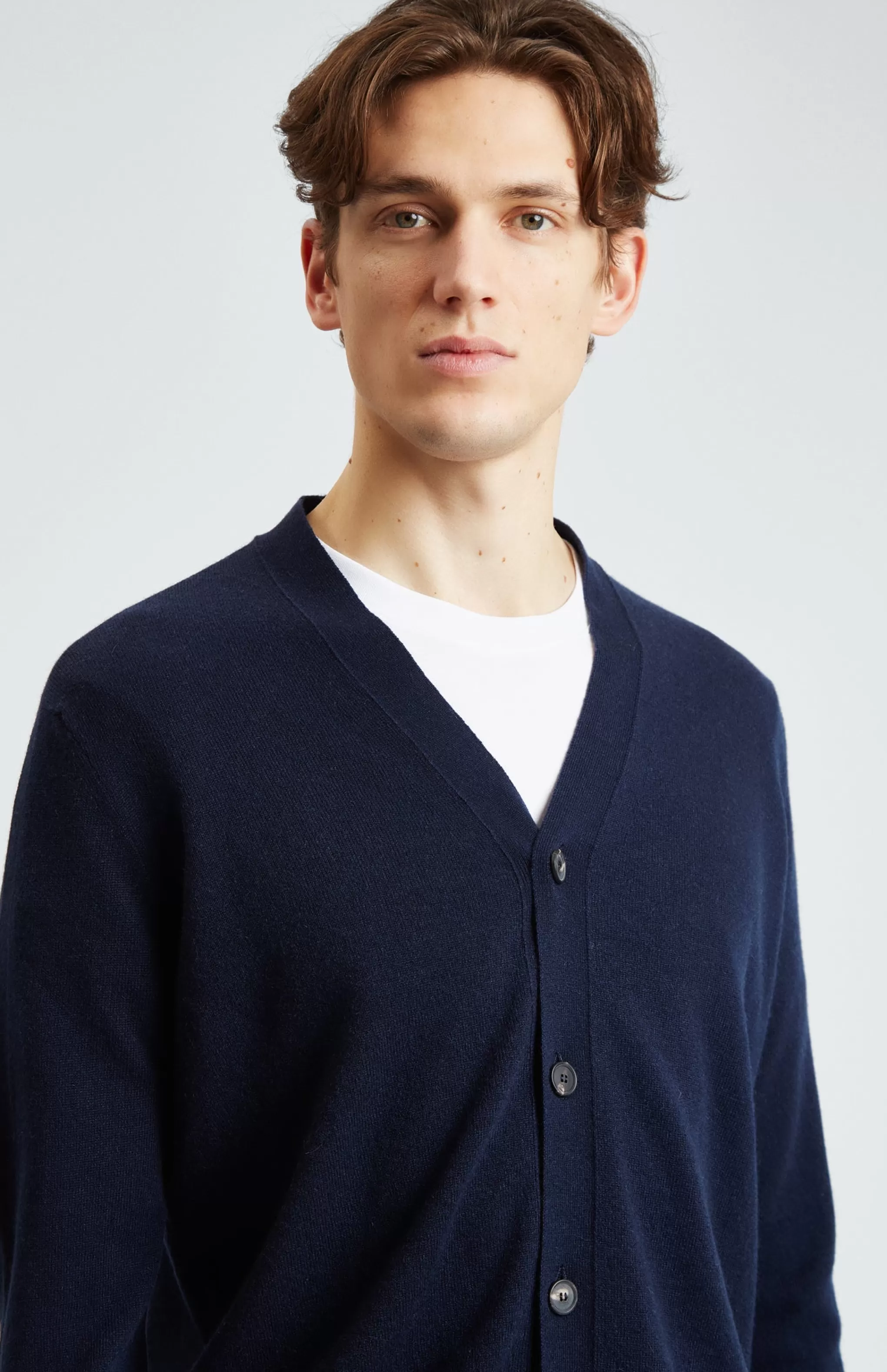 Flash Sale Men's Cashmere Cardigan In Navy Men Gifts for Men