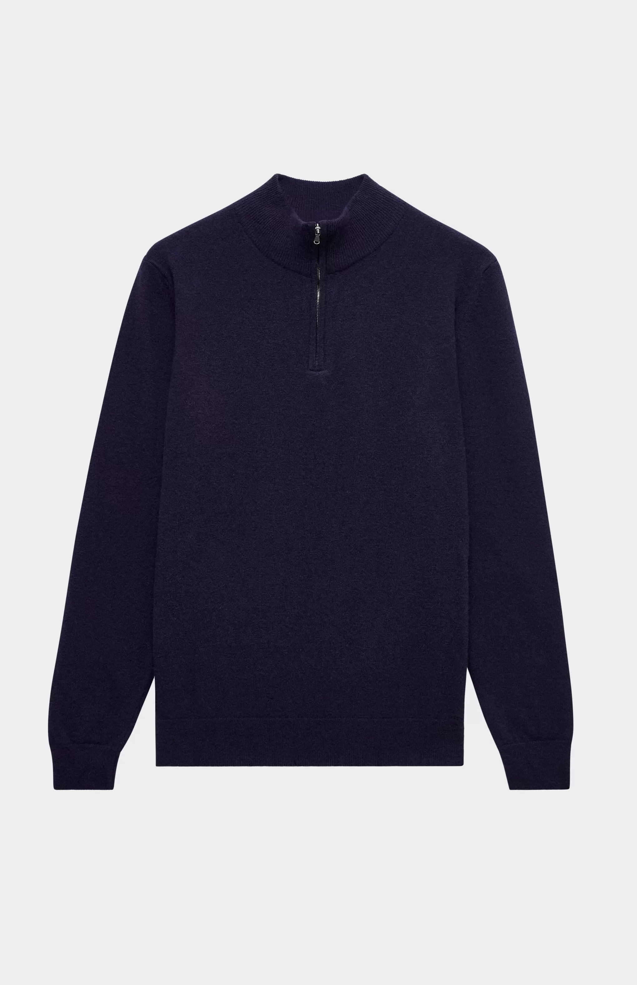 Shop Men's Half Zip Merino Cashmere Blend Jumper In Ink Men Jumpers
