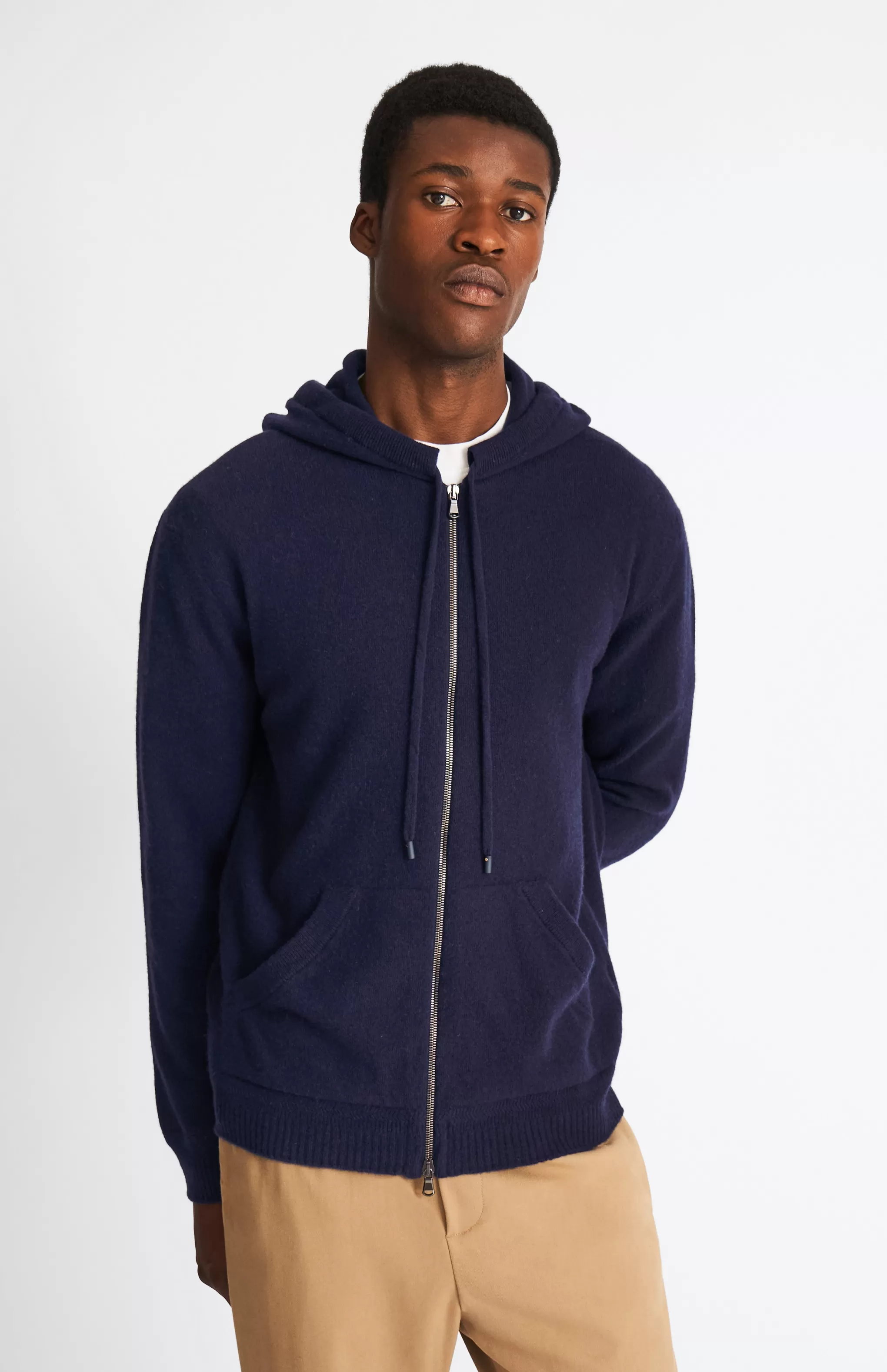 Outlet Men's Knitted Lounge Hoodie In Ink Men Merino