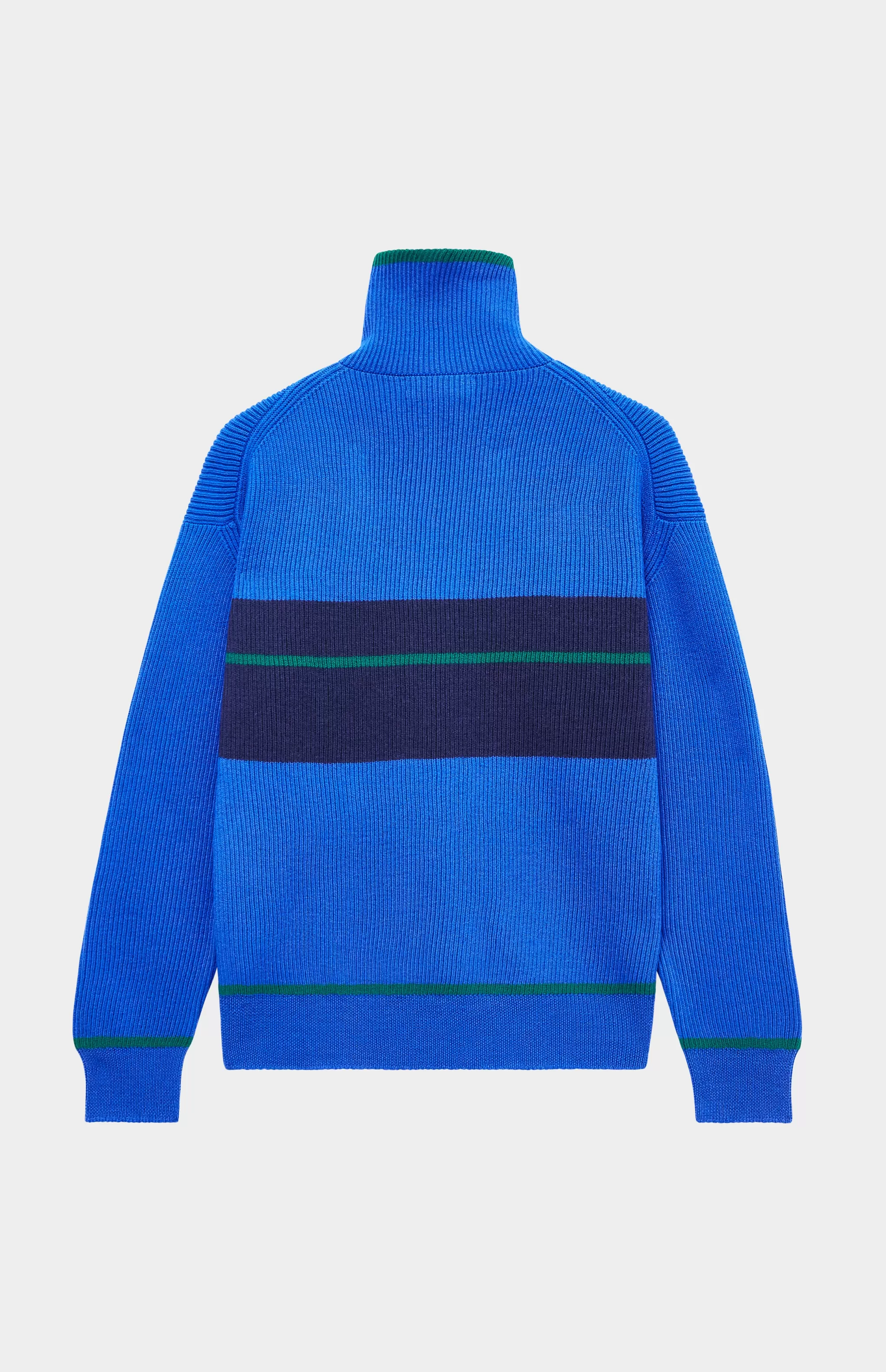 Flash Sale Men's Merino Half Zip Sweater In Azure Blue Men Merino