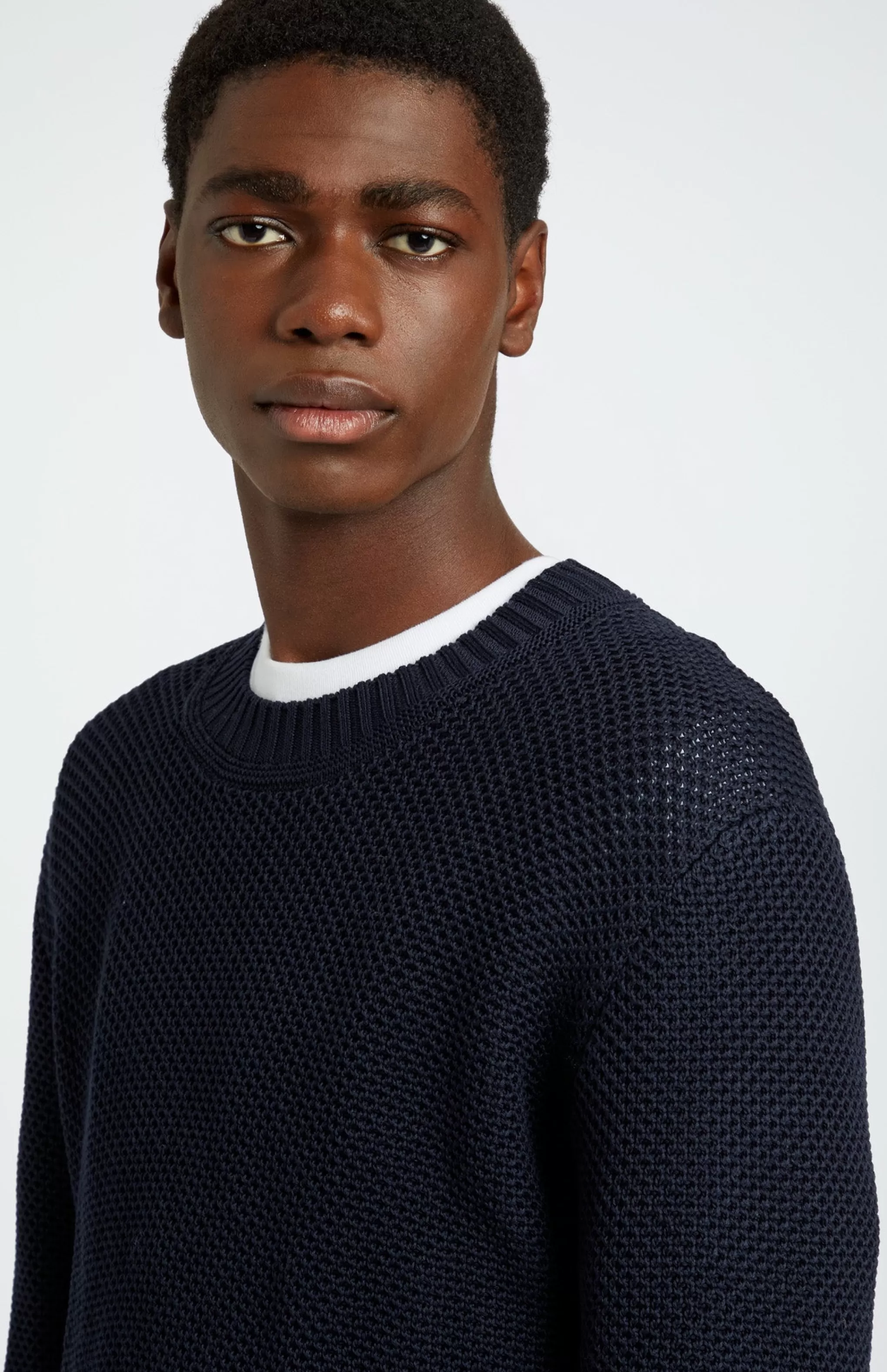 Flash Sale Men's Round Neck Cotton Jumper In Navy Men Jumpers