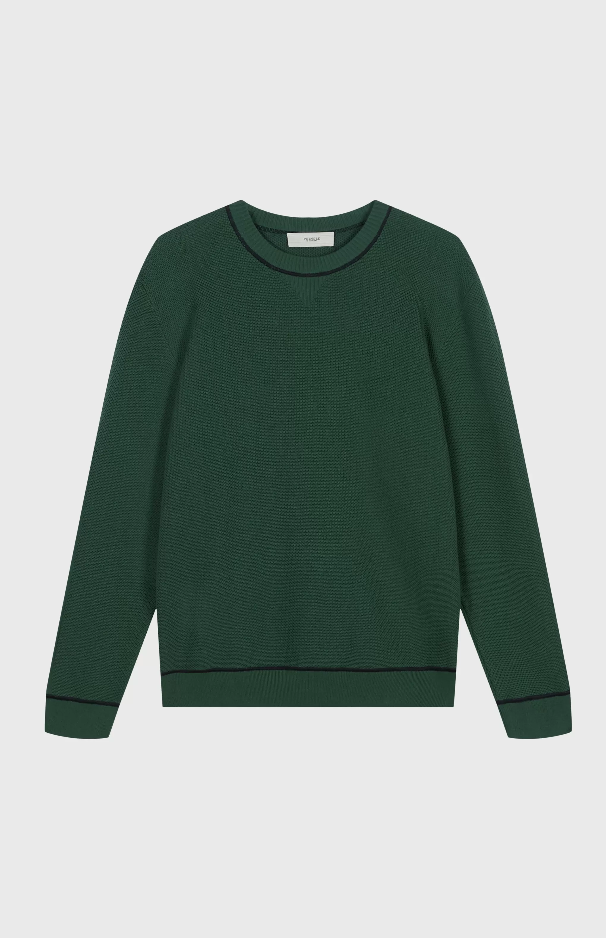 New Men's Round Neck Cotton Sweatshirt Jumper In Forest Green / Navy Men Cotton