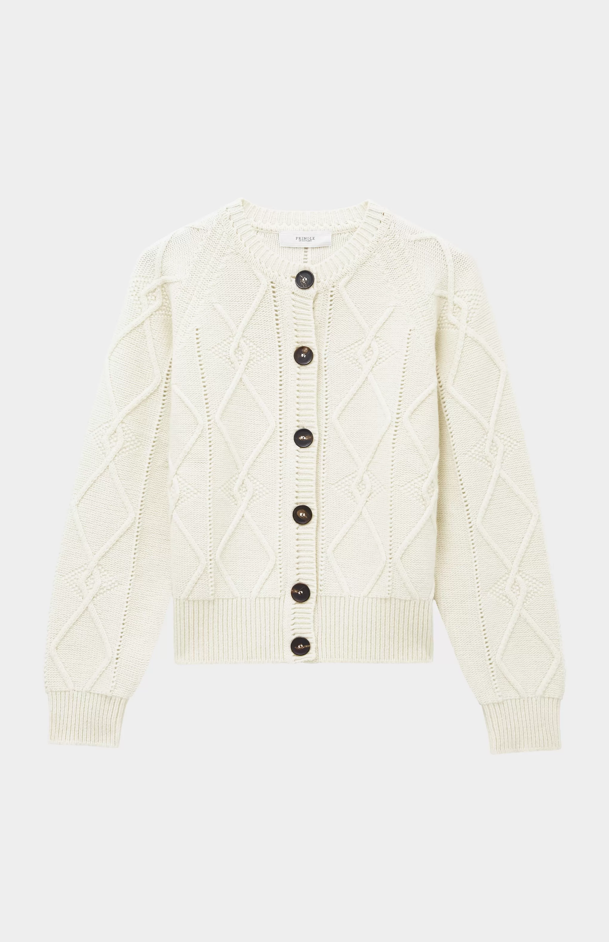 Cheap Multi Texture Cashmere Blend Cardigan In Cream Men/Women Gifts For Women