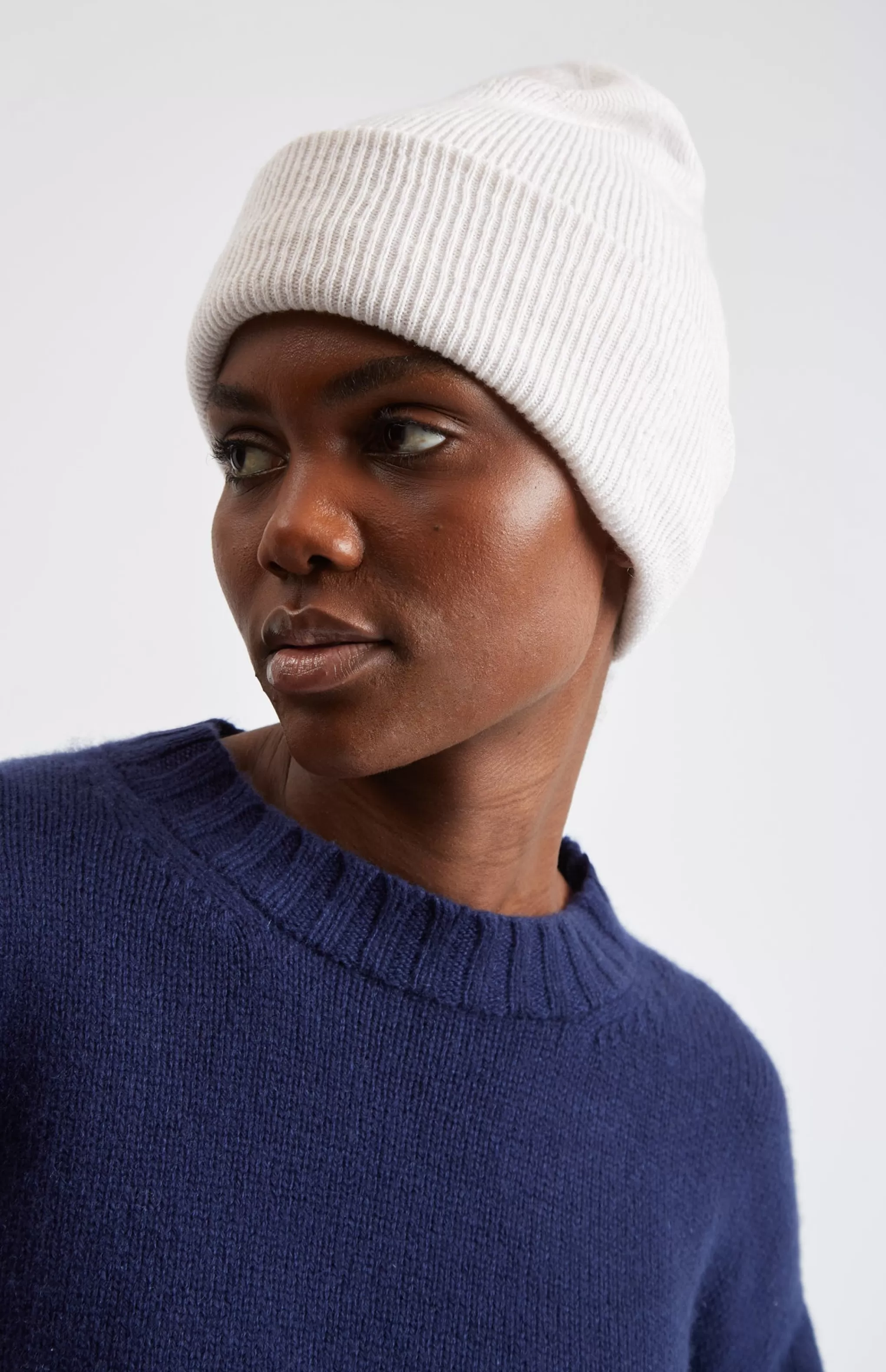 Best Ribbed Wool Cashmere Blend Beanie In Mushroom Men/Women Gifts For Women
