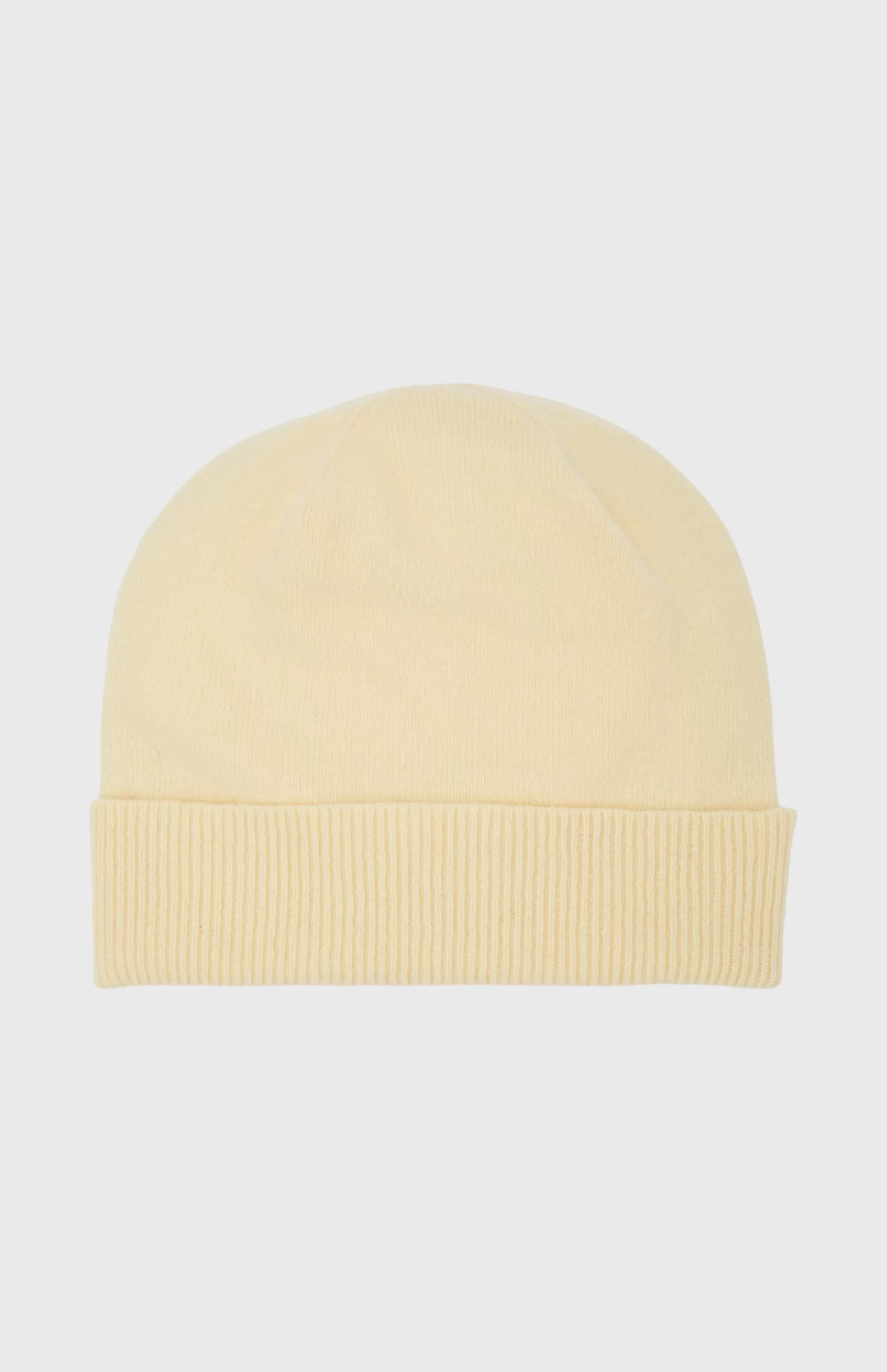 Clearance Ribbed Wool Cashmere Blend Beanie In Yellow Men/Women Gifts For Women