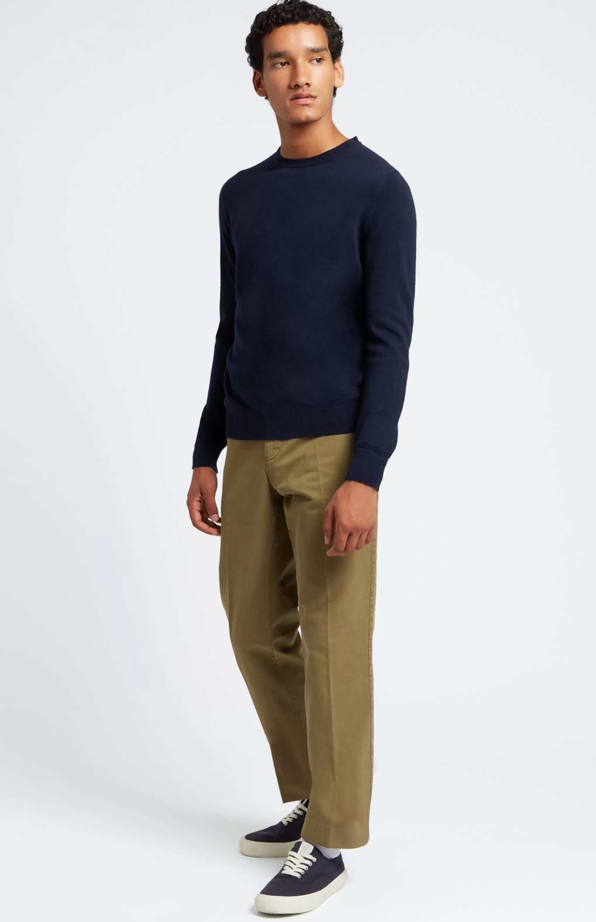 Clearance Scottish Cashmere Jumper In Navy Men Gifts for Men