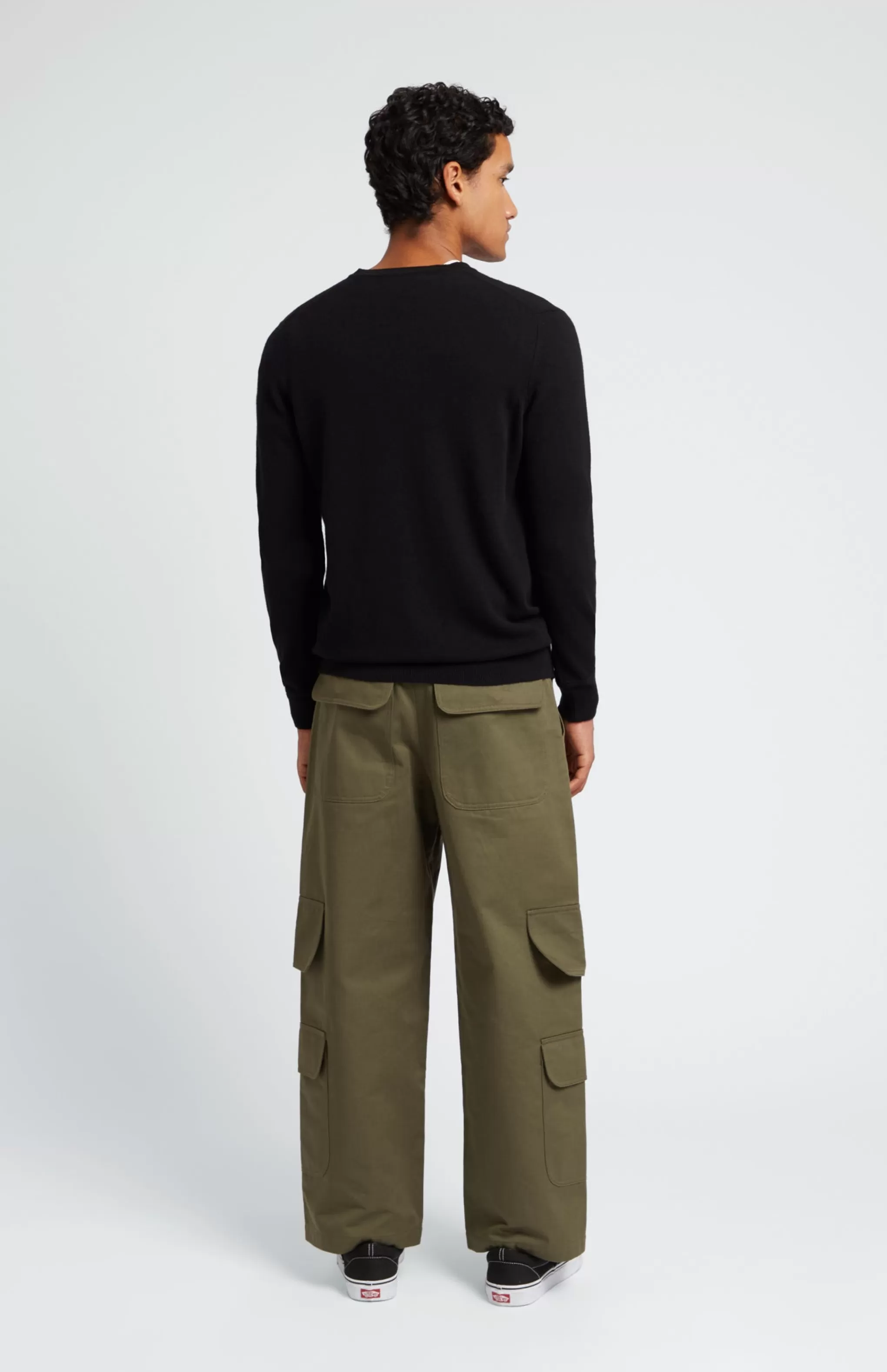 Fashion V Neck Cashmere Jumper In Black Men Classic Cashmere