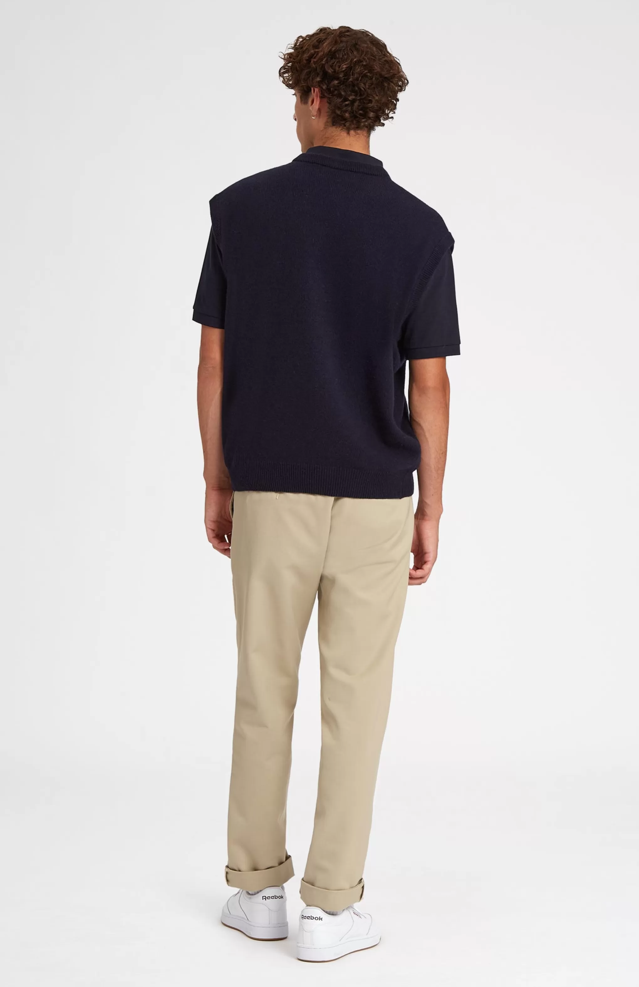 Best V Neck Sleeveless Golf Jumper In Navy With Golfing Lion Logo Men/Women V Neck Knits