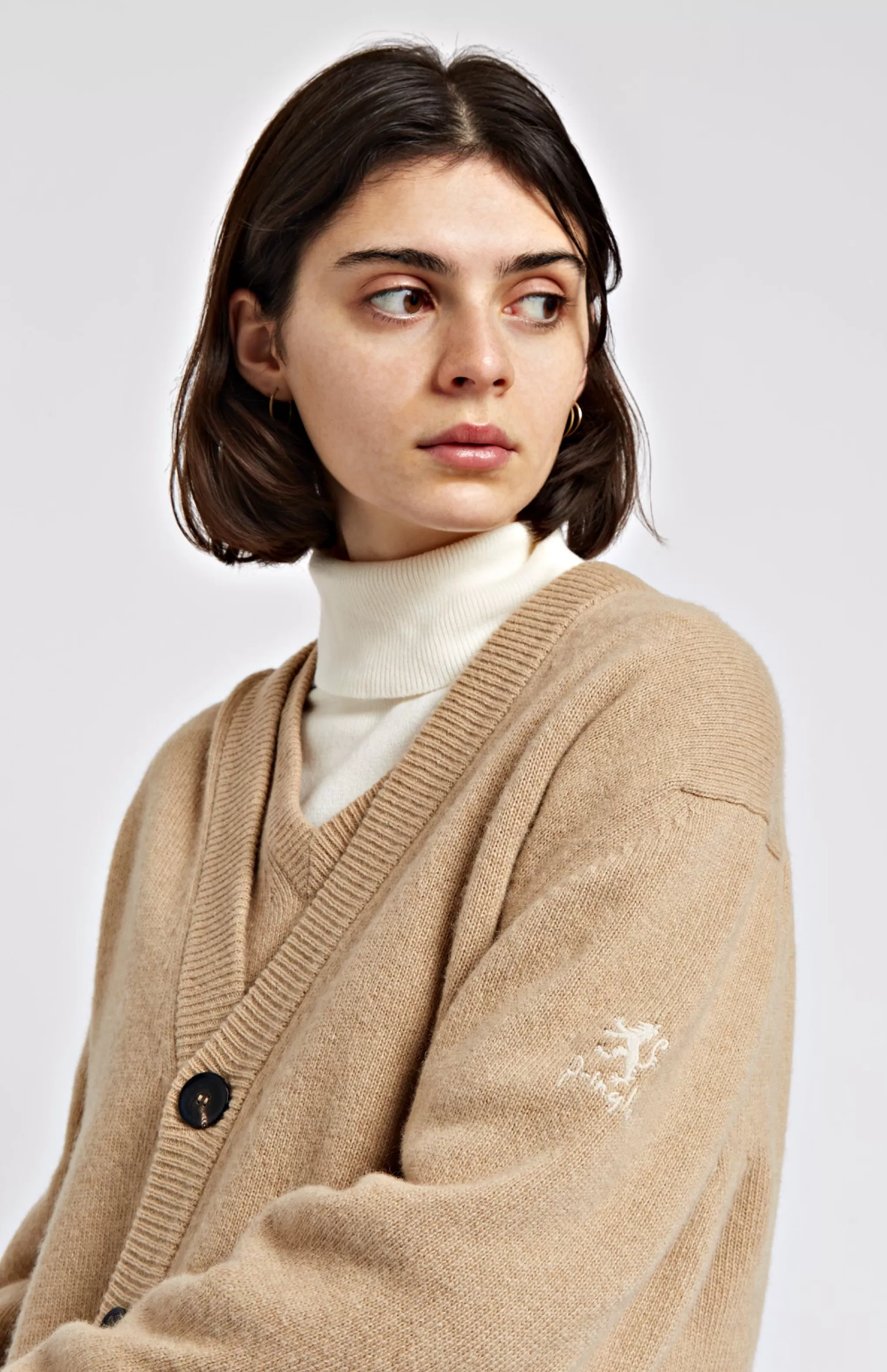 Flash Sale Women's Archive Lambswool Blend Cardigan In Camel Men/Women Cardigans