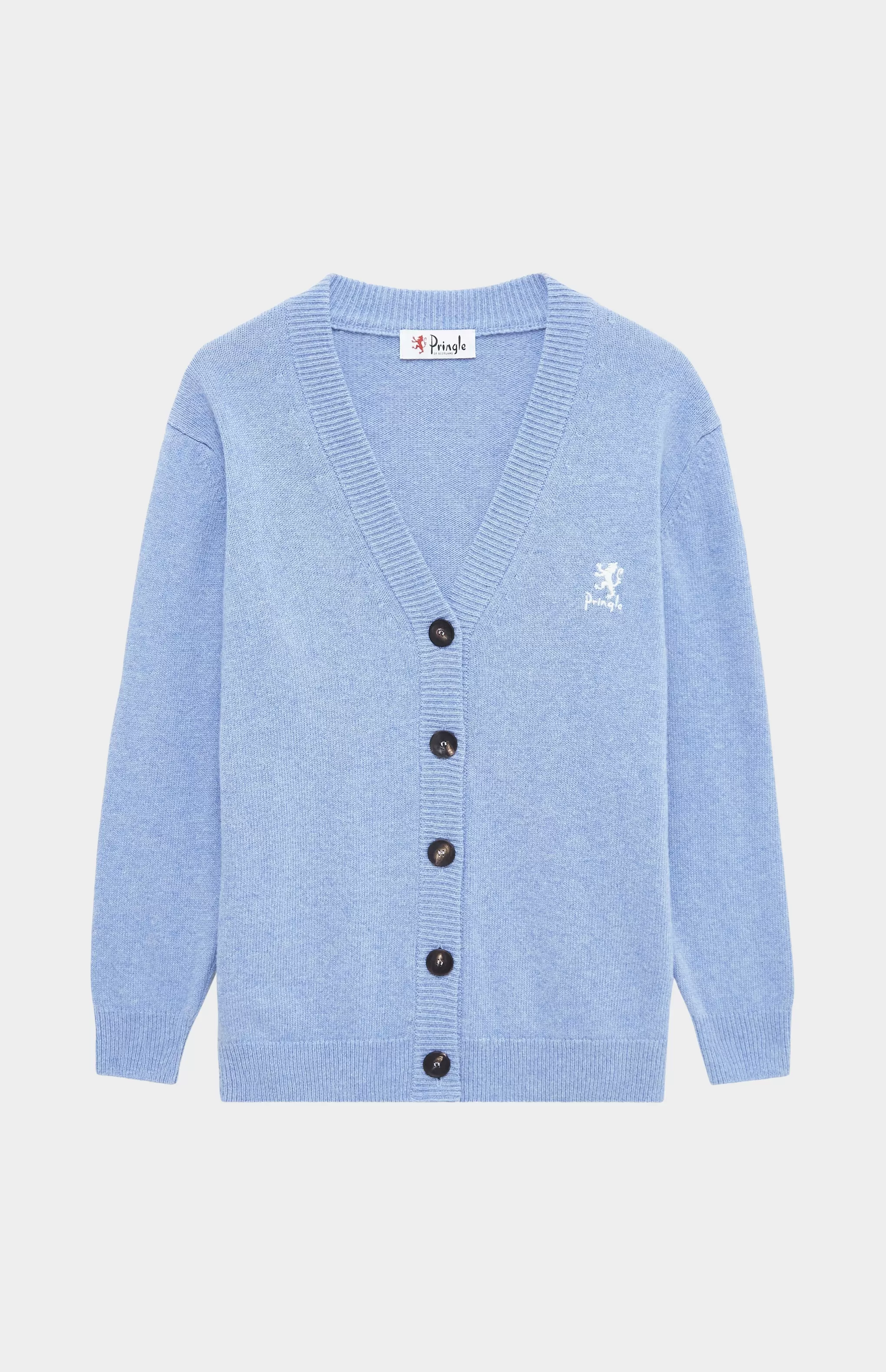 Shop Women's Archive Lambswool Blend Cardigan In Carolina Blue Men/Women V Neck Knits