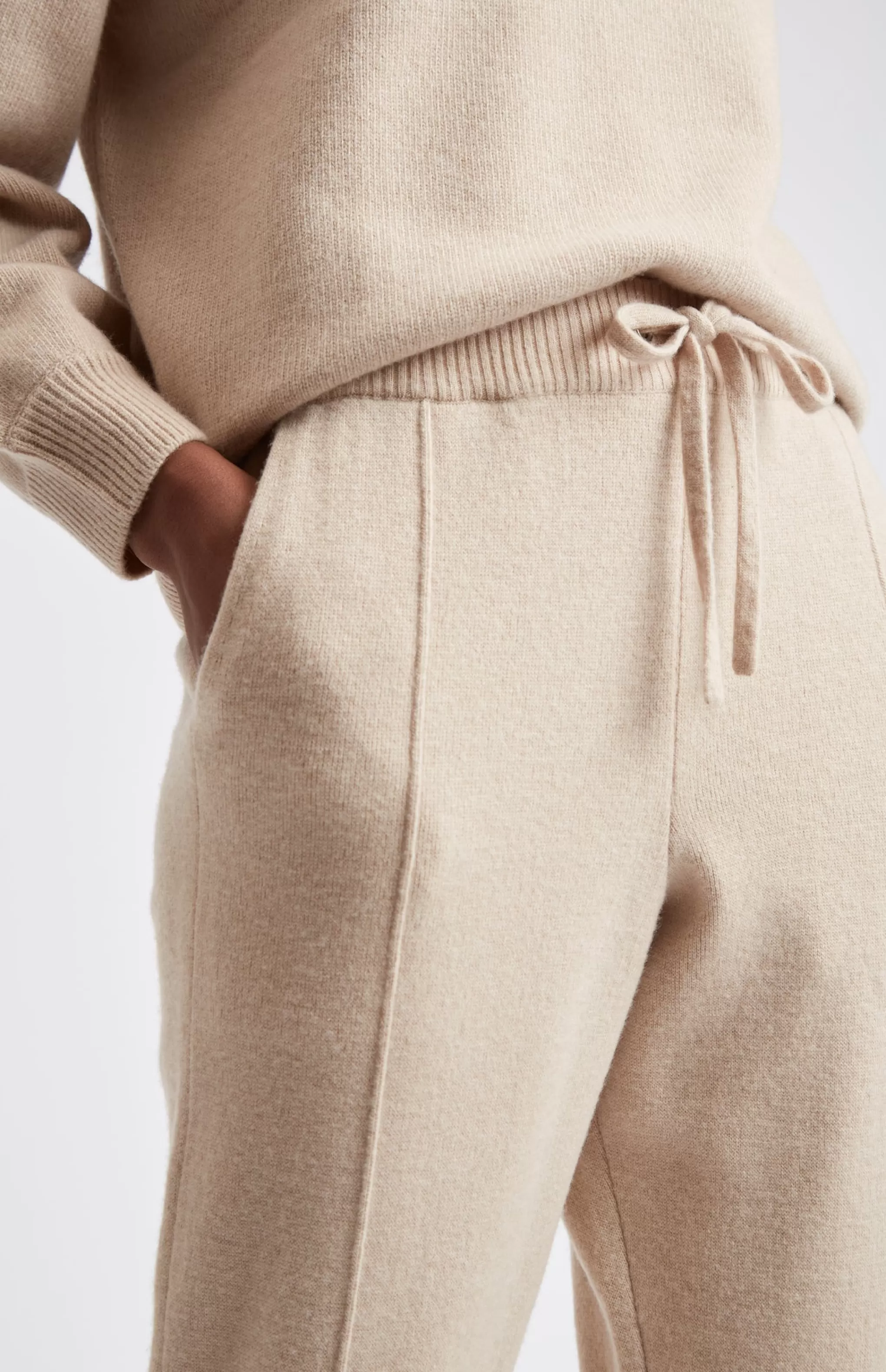 Sale Women's Cashmere Blend Joggers In Honey Men/Women Trousers