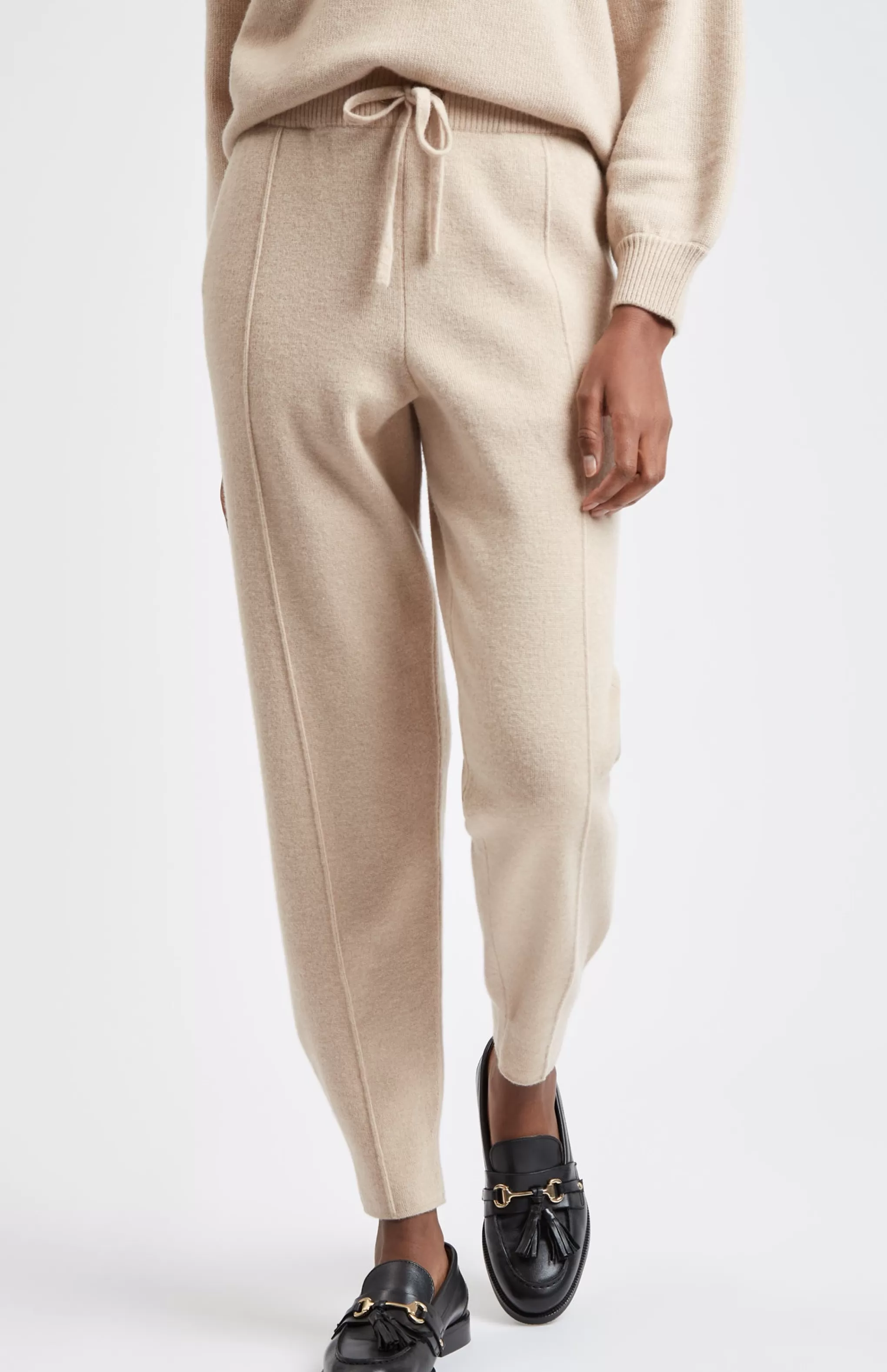 Sale Women's Cashmere Blend Joggers In Honey Men/Women Trousers