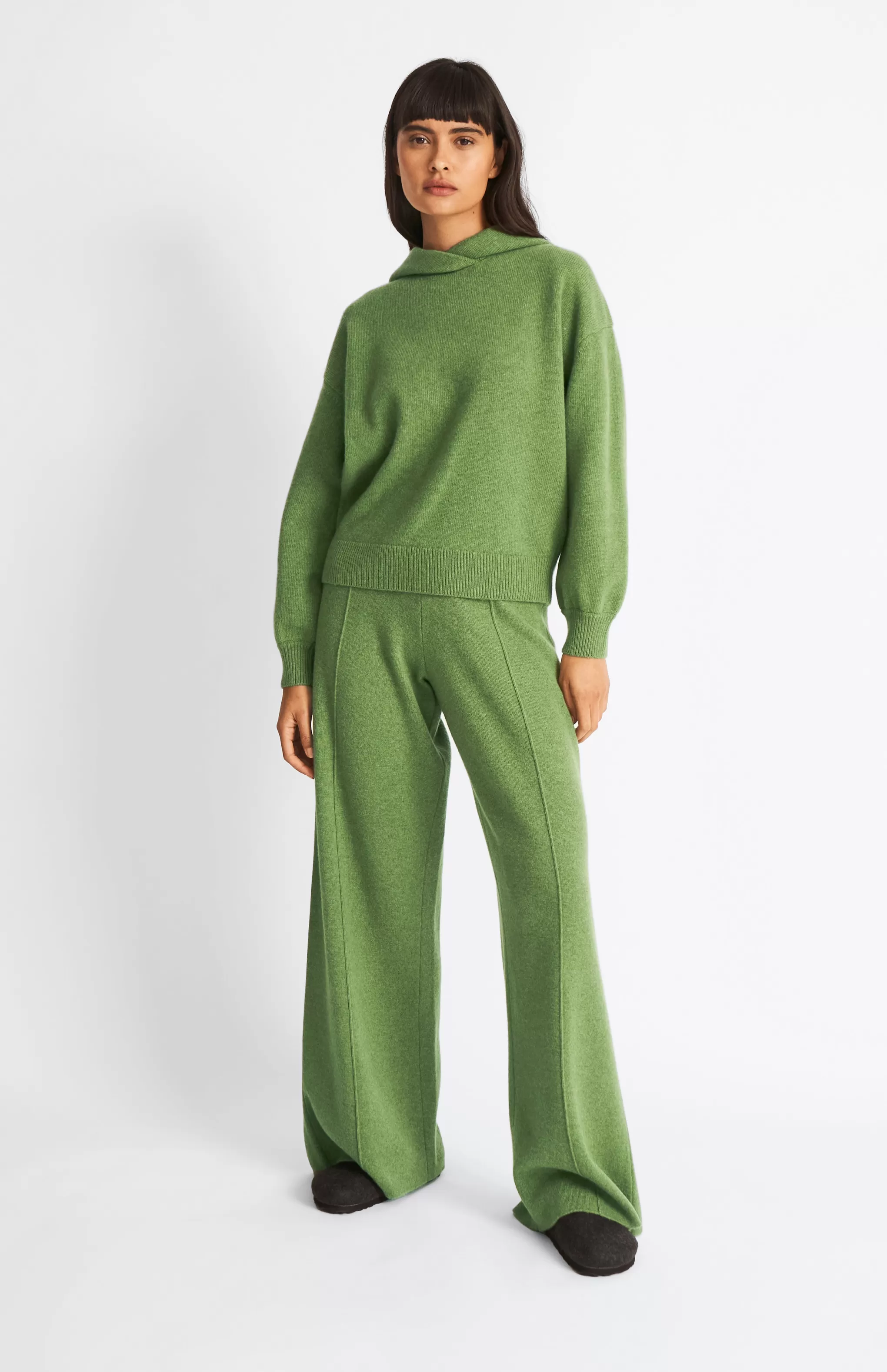 Online Women's Cashmere Blend Trousers In Wood Sage Men/Women Loungewear