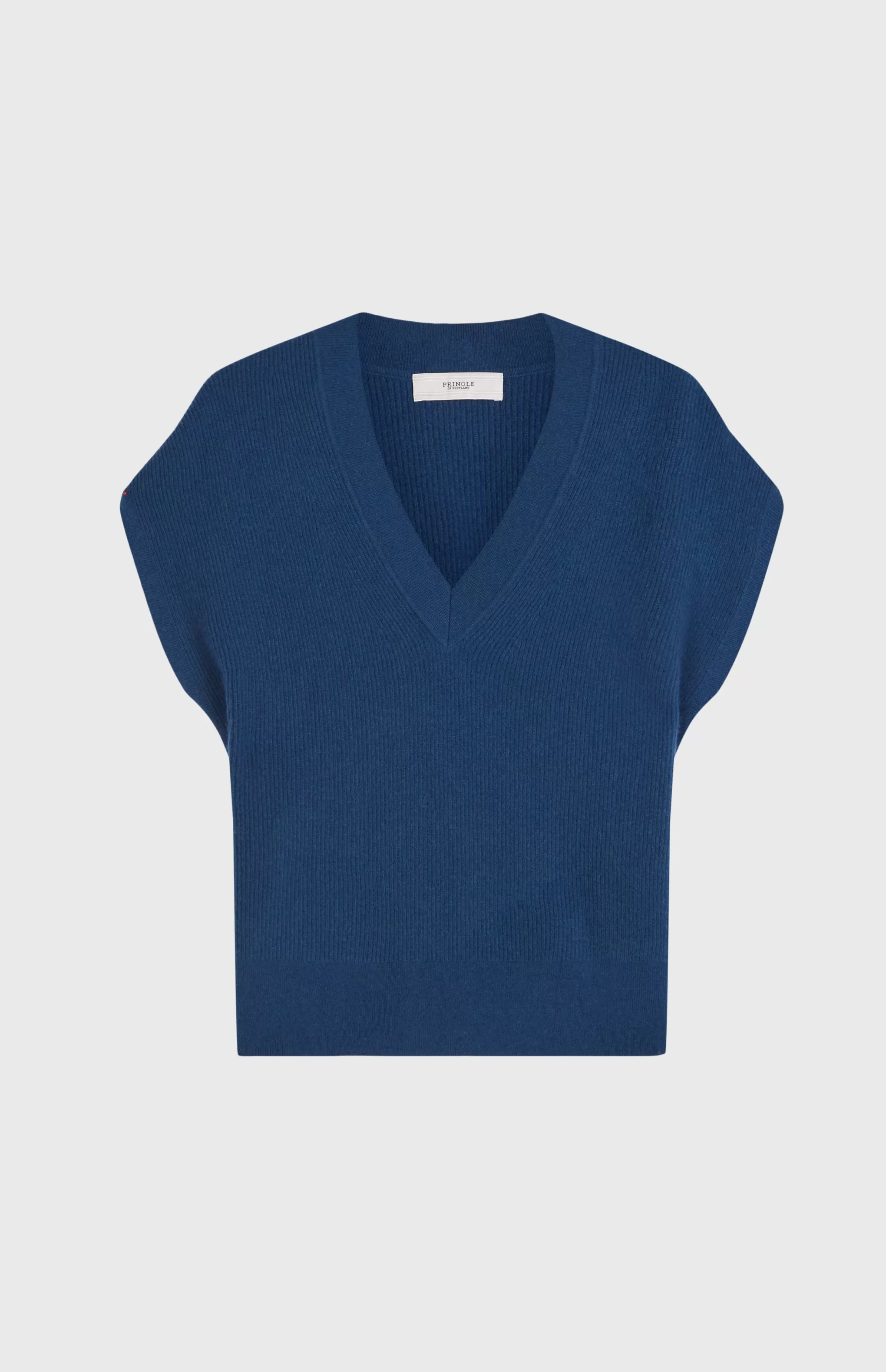 Online Women's Cashmere Blend V Neck Sleeveless Jumper In Night Sky Men/Women Vests