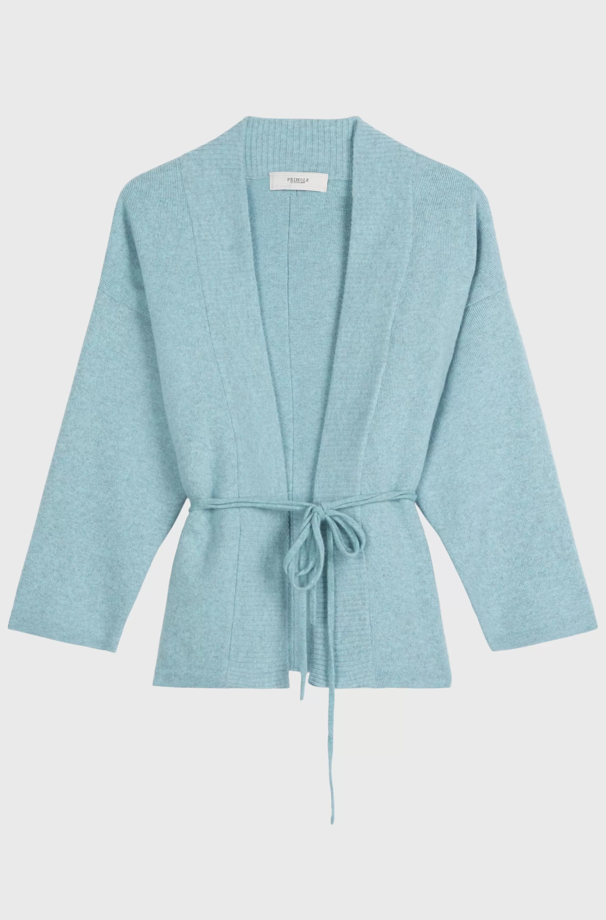 Fashion Women's Cashmere Blend Wrap Cardigan In Aqua Melange Men/Women Cardigans