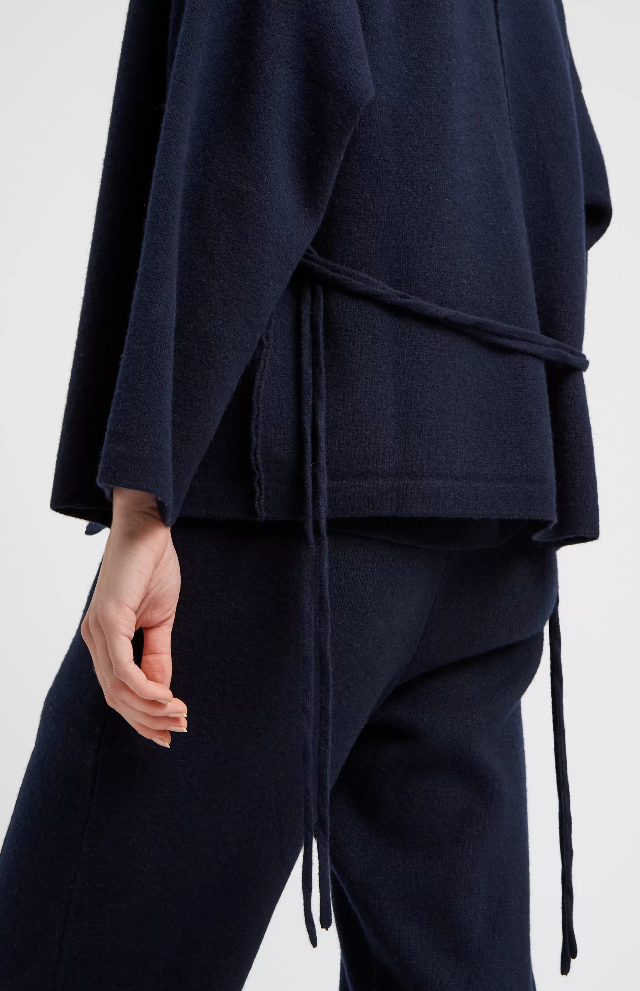 Online Women's Cashmere Blend Wrap Cardigan In Indigo Men/Women Loungewear