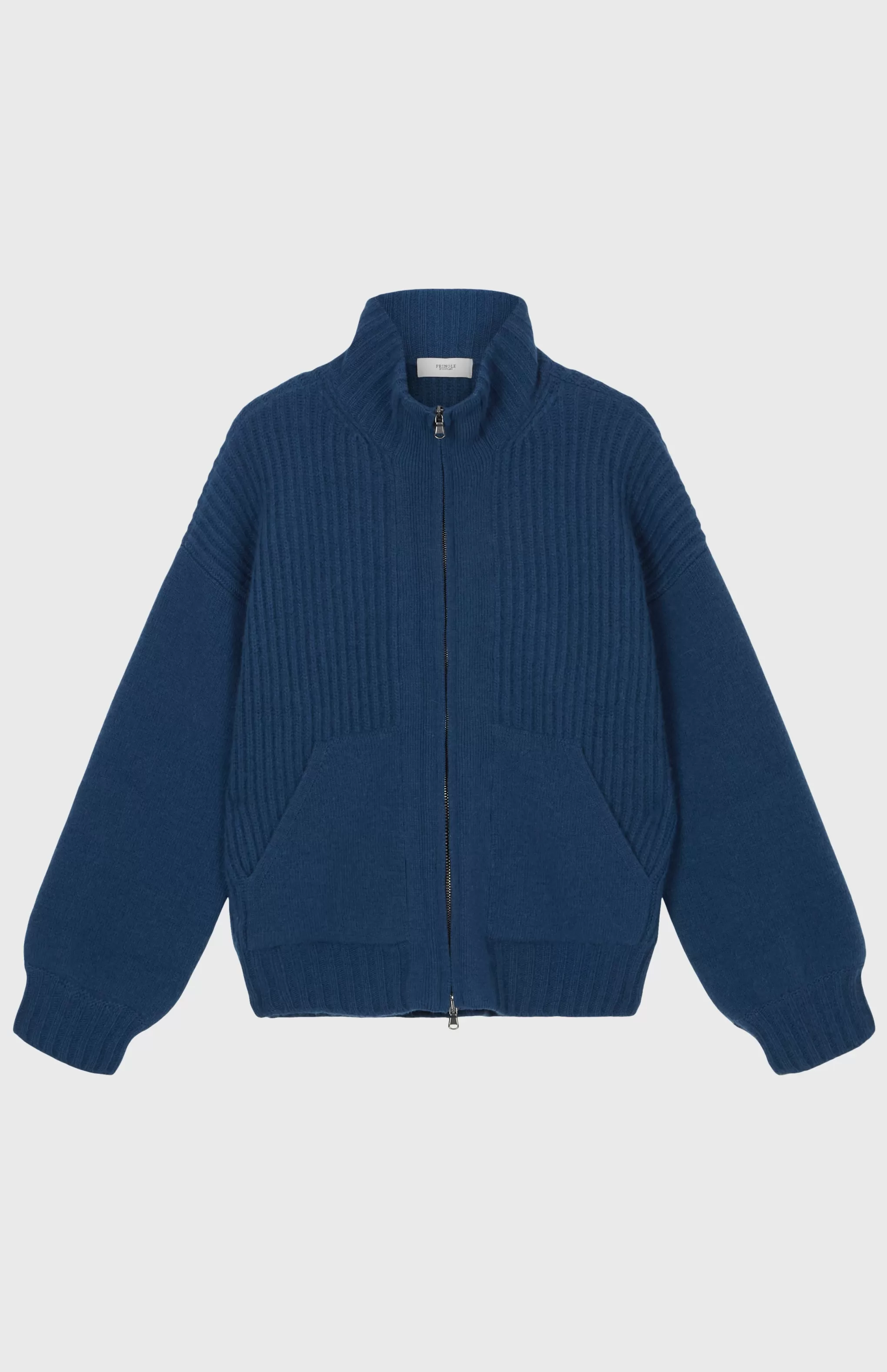 Online Women's Cashmere Blend Zip Thru Jacket In Night Sky Men/Women Cardigans