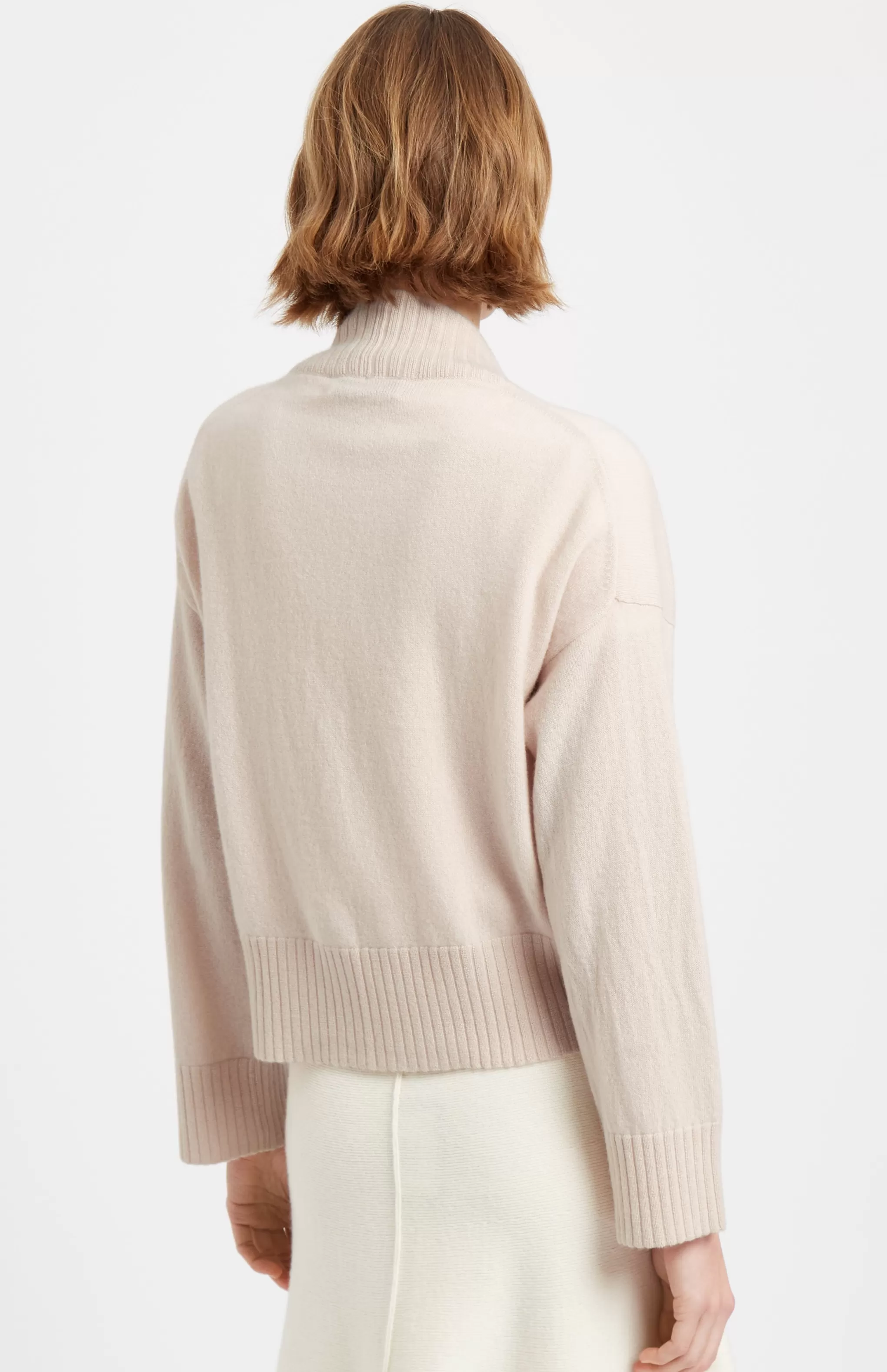 Store Women's Lightweight Cashmere Open Cardigan With Tie In Pastel Pink Men/Women Classic Cashmere