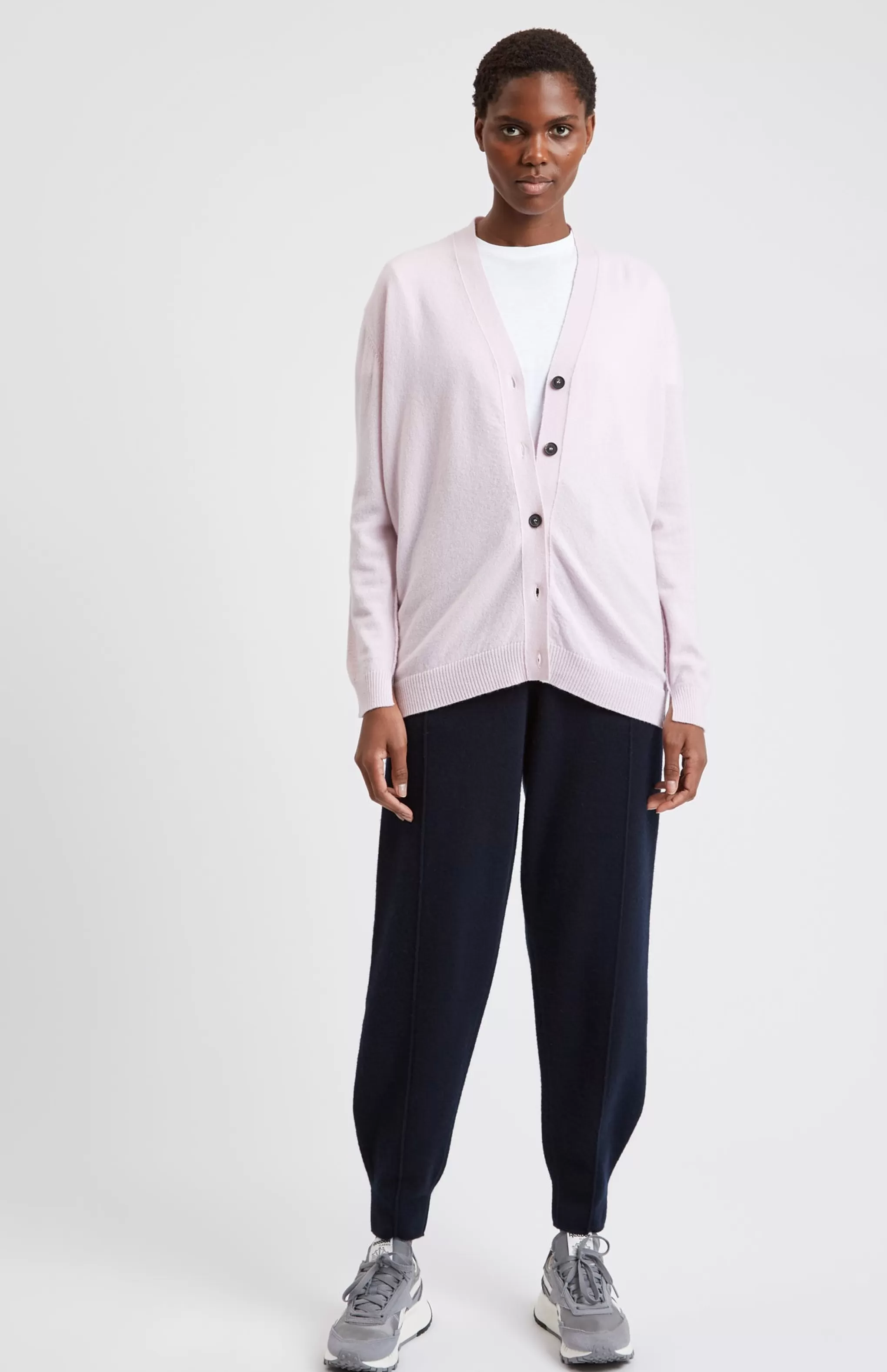 New Women's V Neck Cashmere Cardigan In Pink Men/Women Classic Cashmere