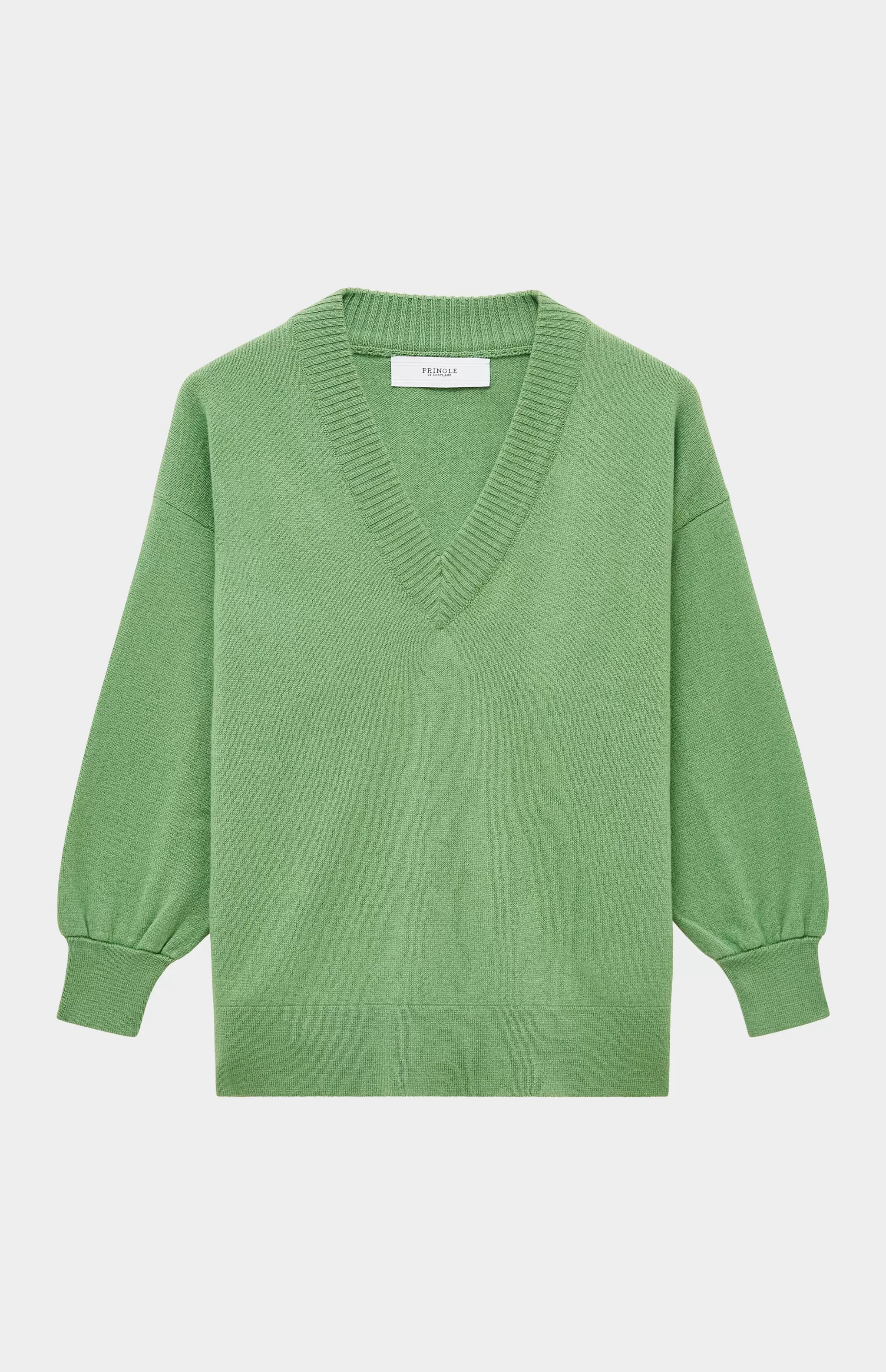Cheap Women's V Neck Lightweight Cashmere Jumper In Wood Sage Men/Women Classic Cashmere